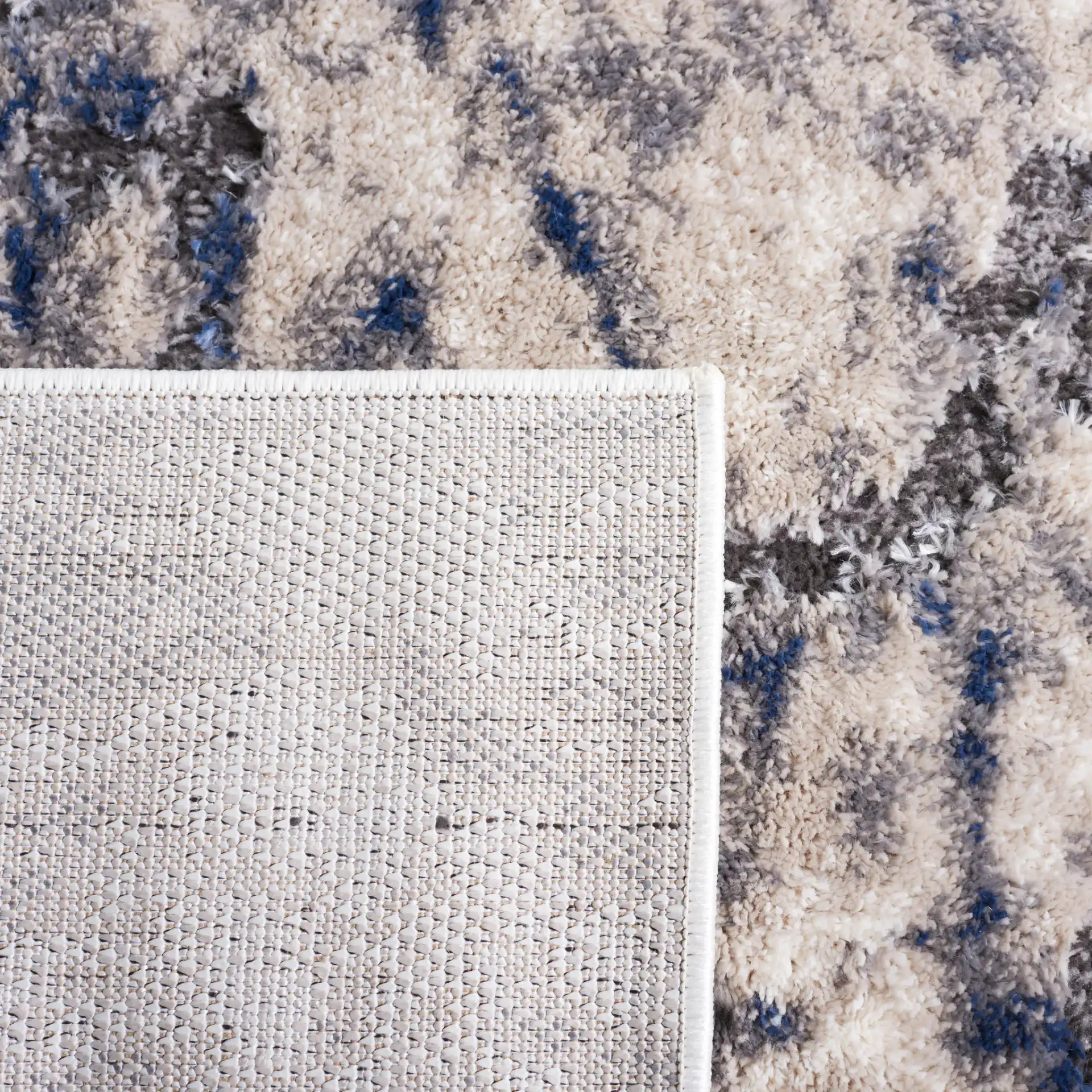 Petra Marble Rug in Ivory / Light Gray in a styled room
