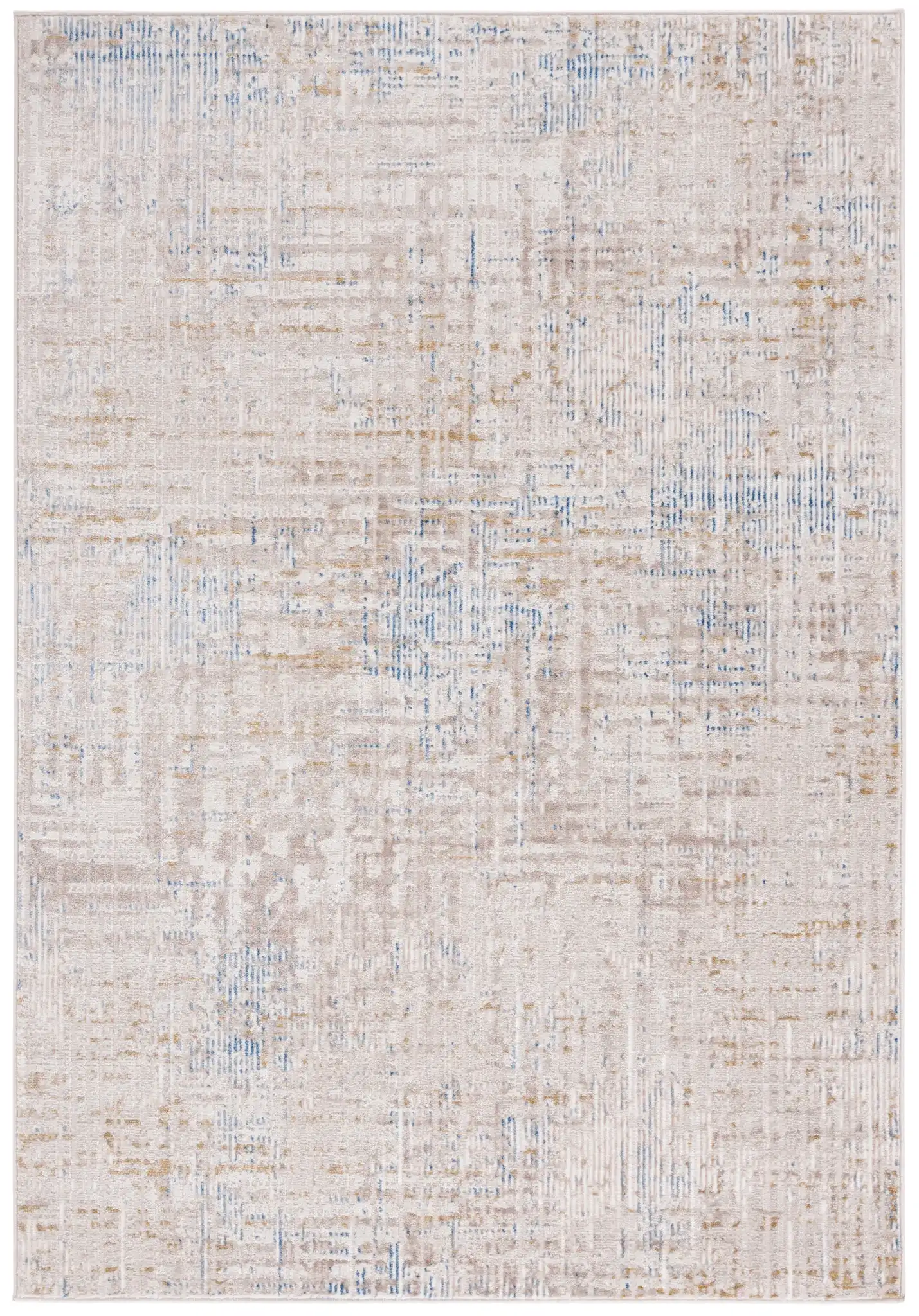Prestige Abstract Grid Rug in Beige / Blue