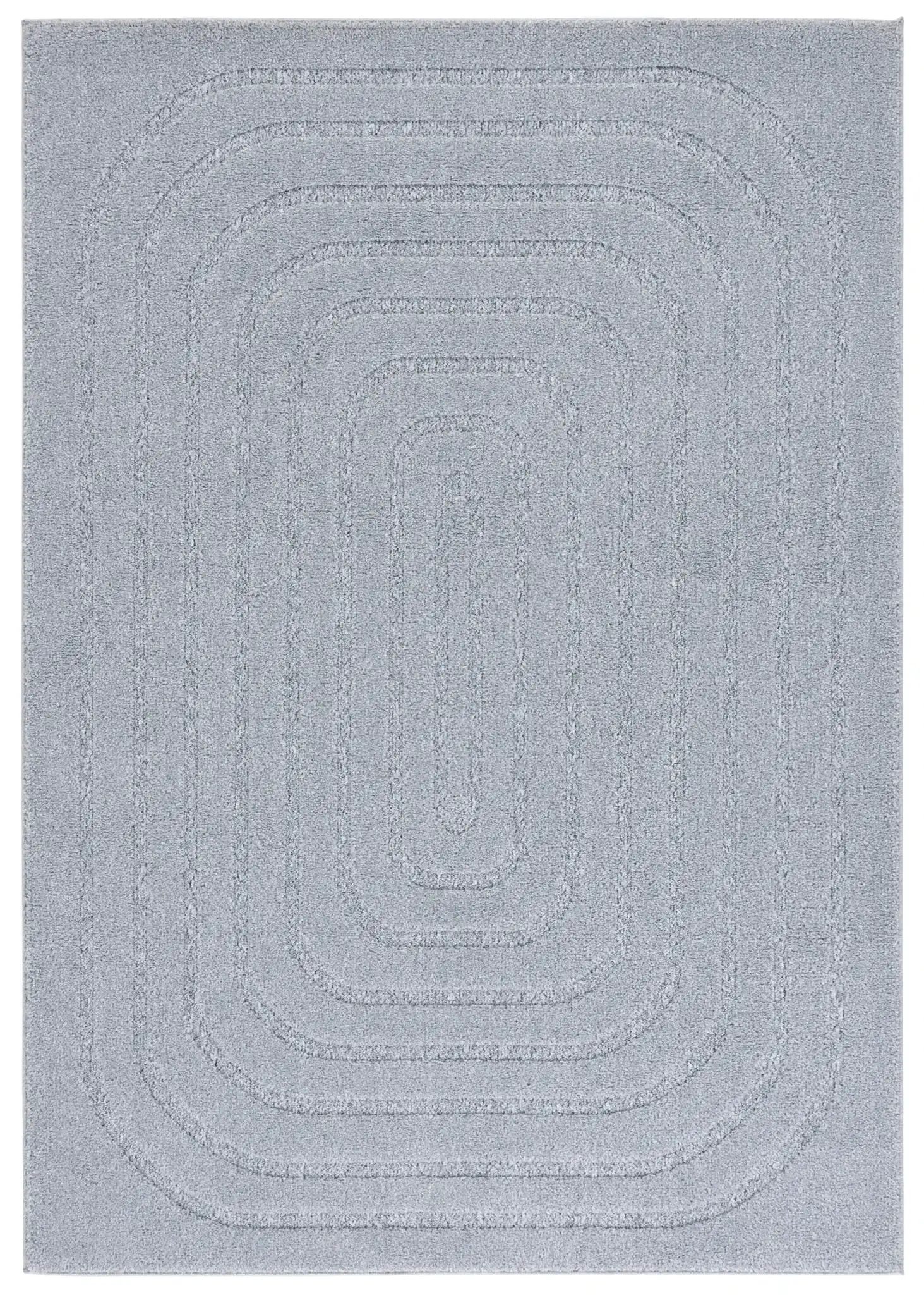 Ramona Concentric Square Rug in Gray