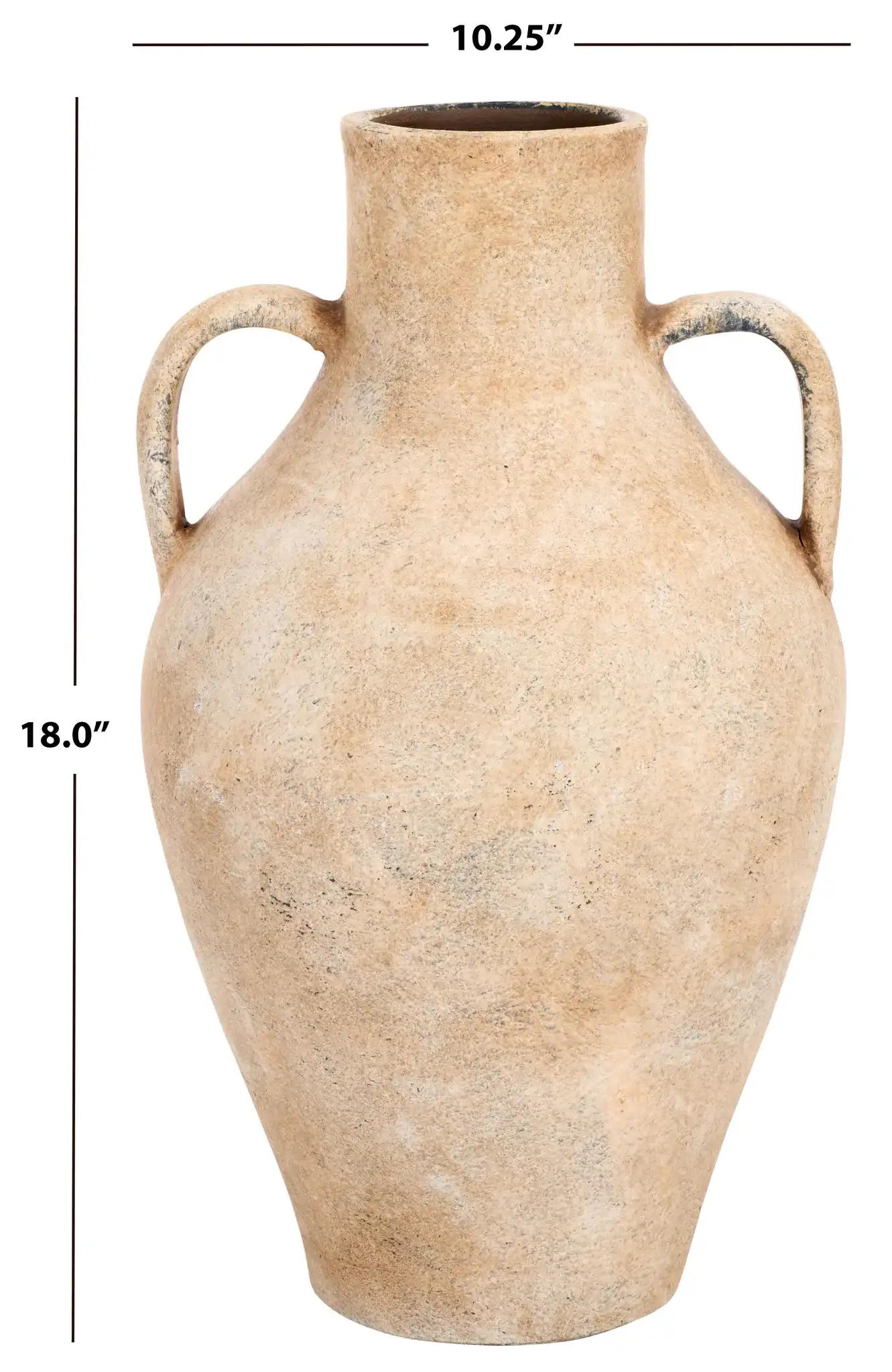 Mesa Stoneware Vase in Black, detail view