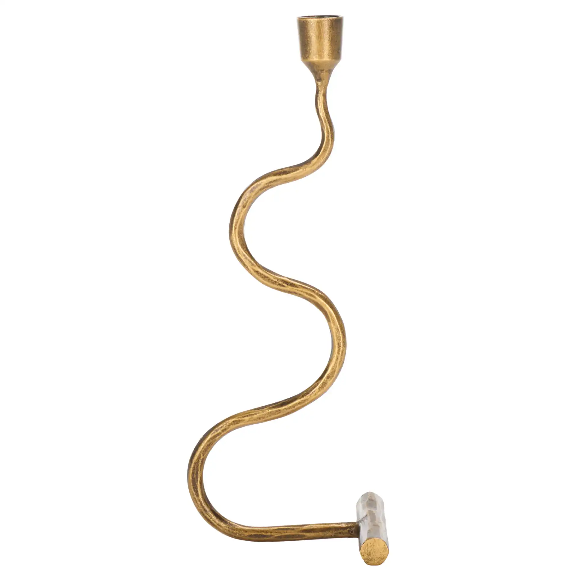 Zobi Candlestick (Set Of 2) in Gold, detail view