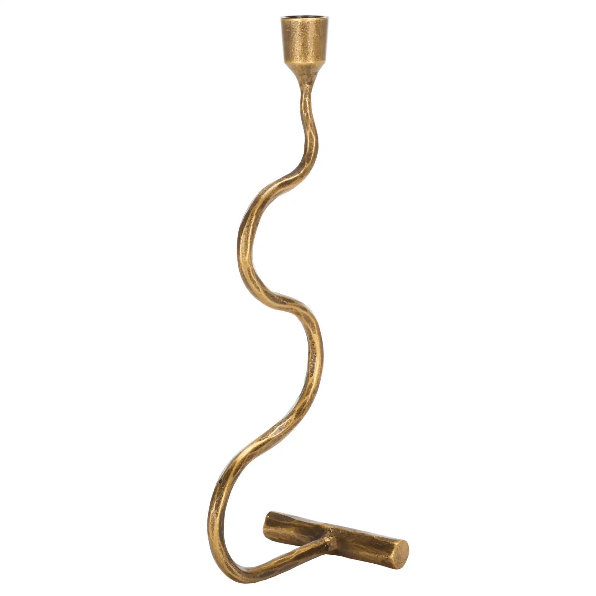 Zobi Candlestick (Set Of 2) in Gold, detail view