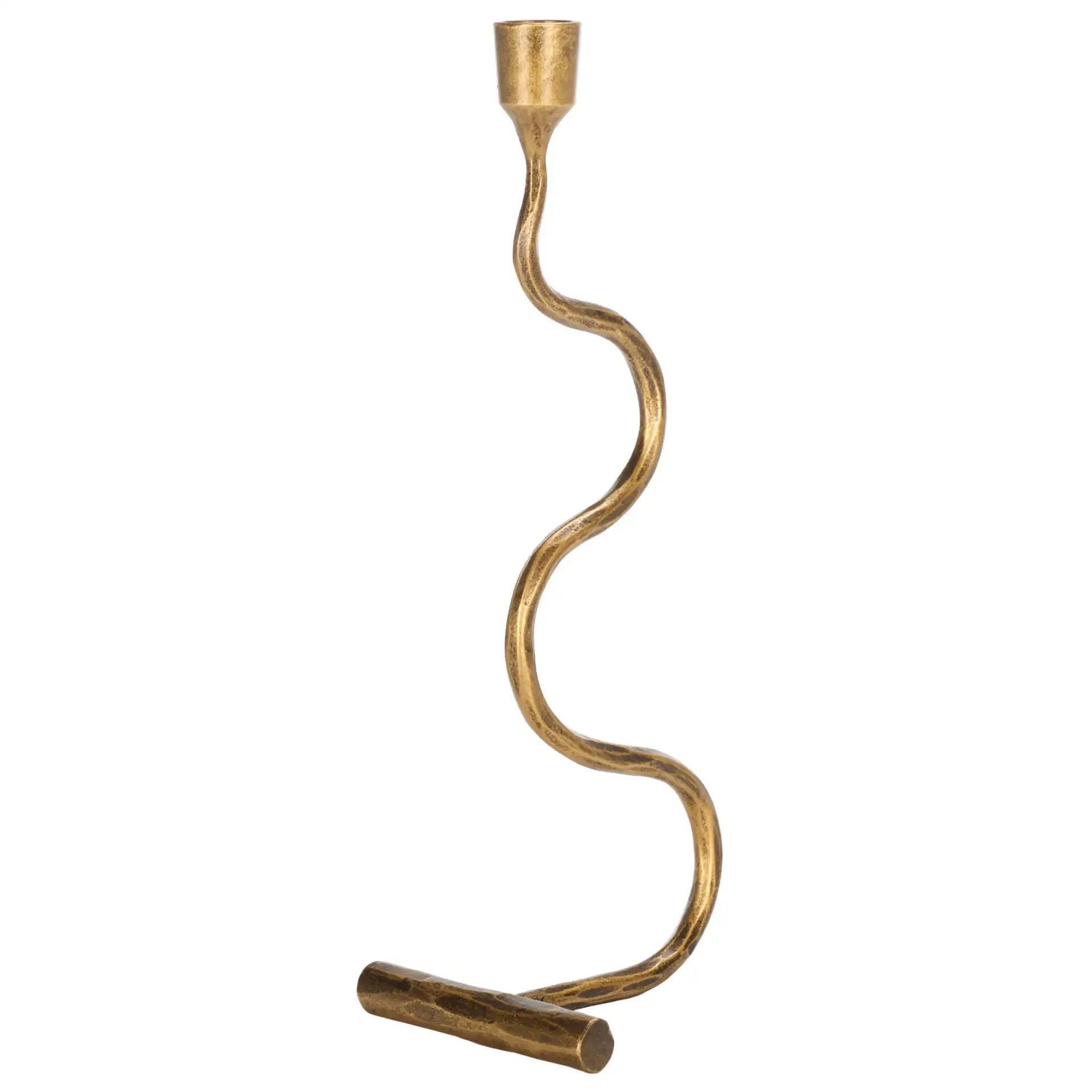 Zobi Candlestick (Set Of 2) in Gold, detail view
