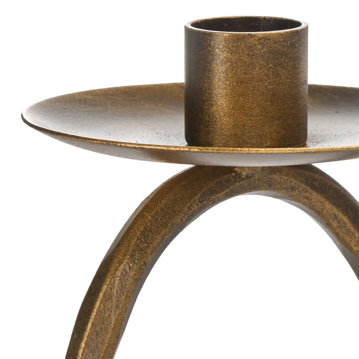 Cian Candle Centerpiece in Brass in a styled room