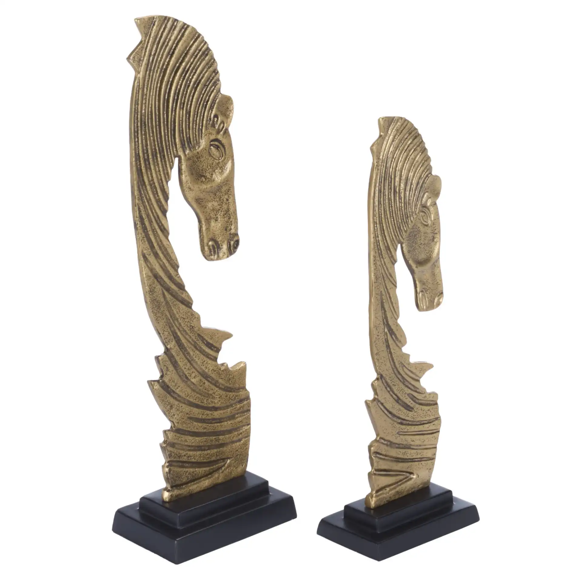 Equo Gold Sculpt ( Set Of 2 ) in Gold / Black, detail view