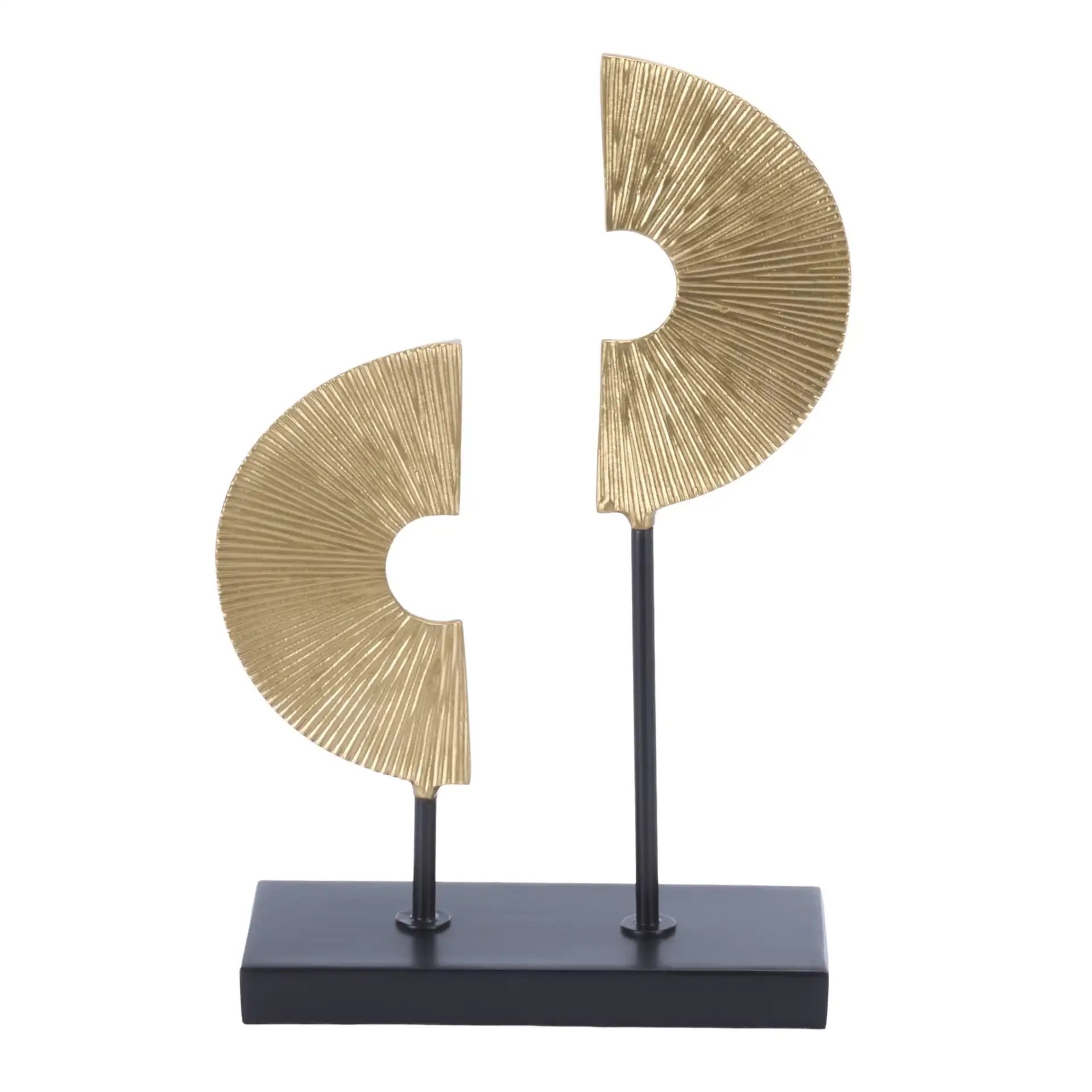 Echo 15" Gold Arc Figure in Gold / Black, detail view