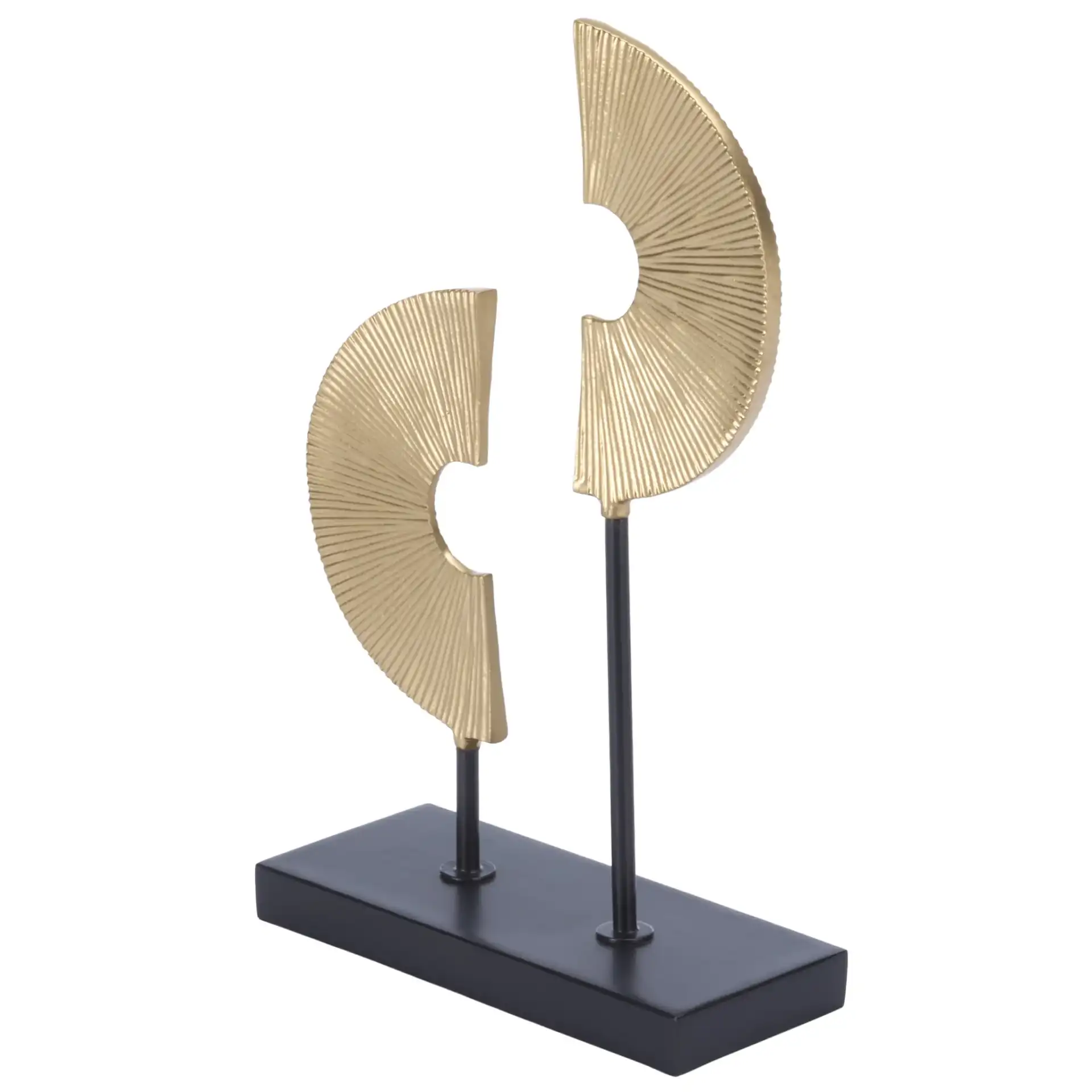 Echo 15" Gold Arc Figure in Gold / Black, detail view