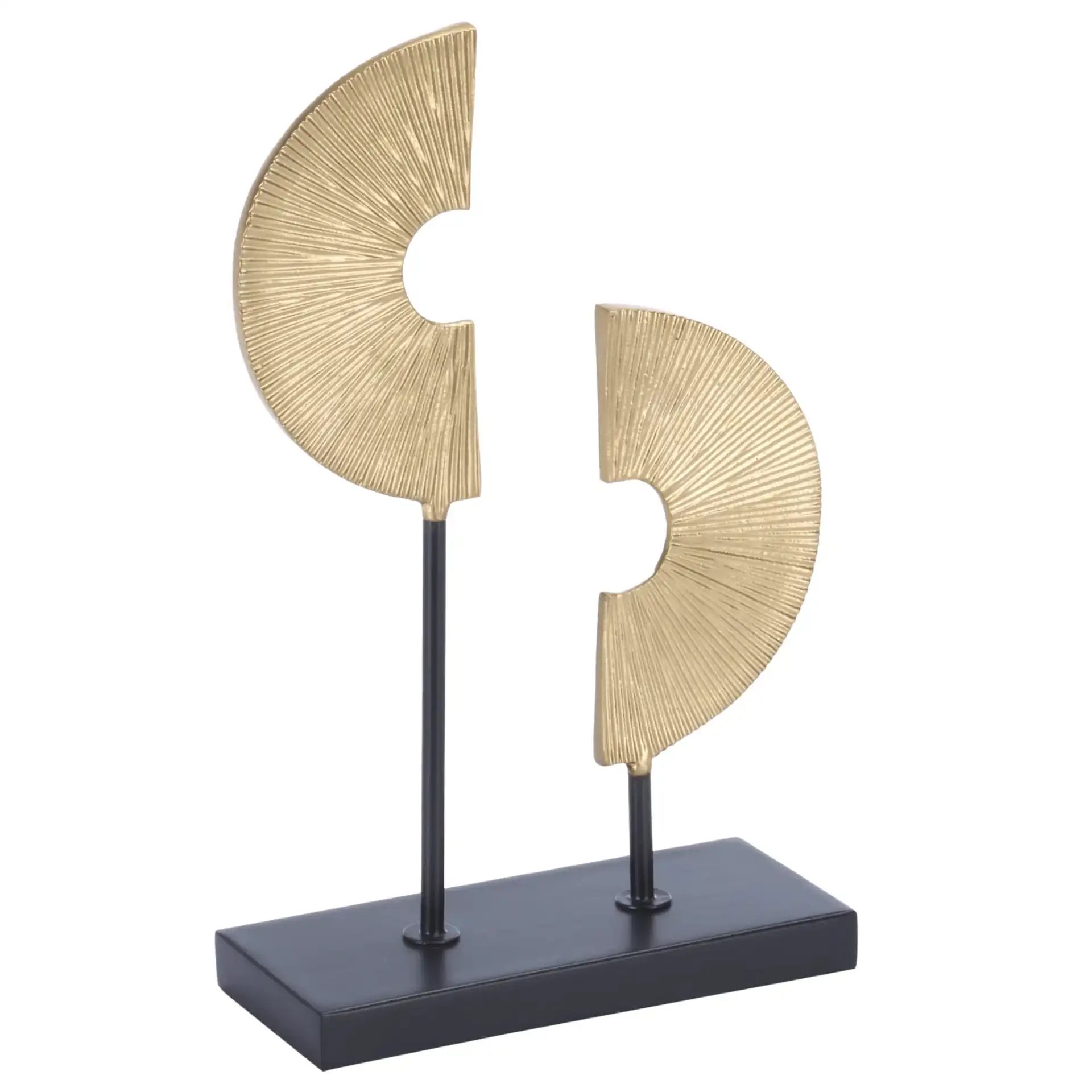 Echo 15" Gold Arc Figure in Gold / Black, detail view