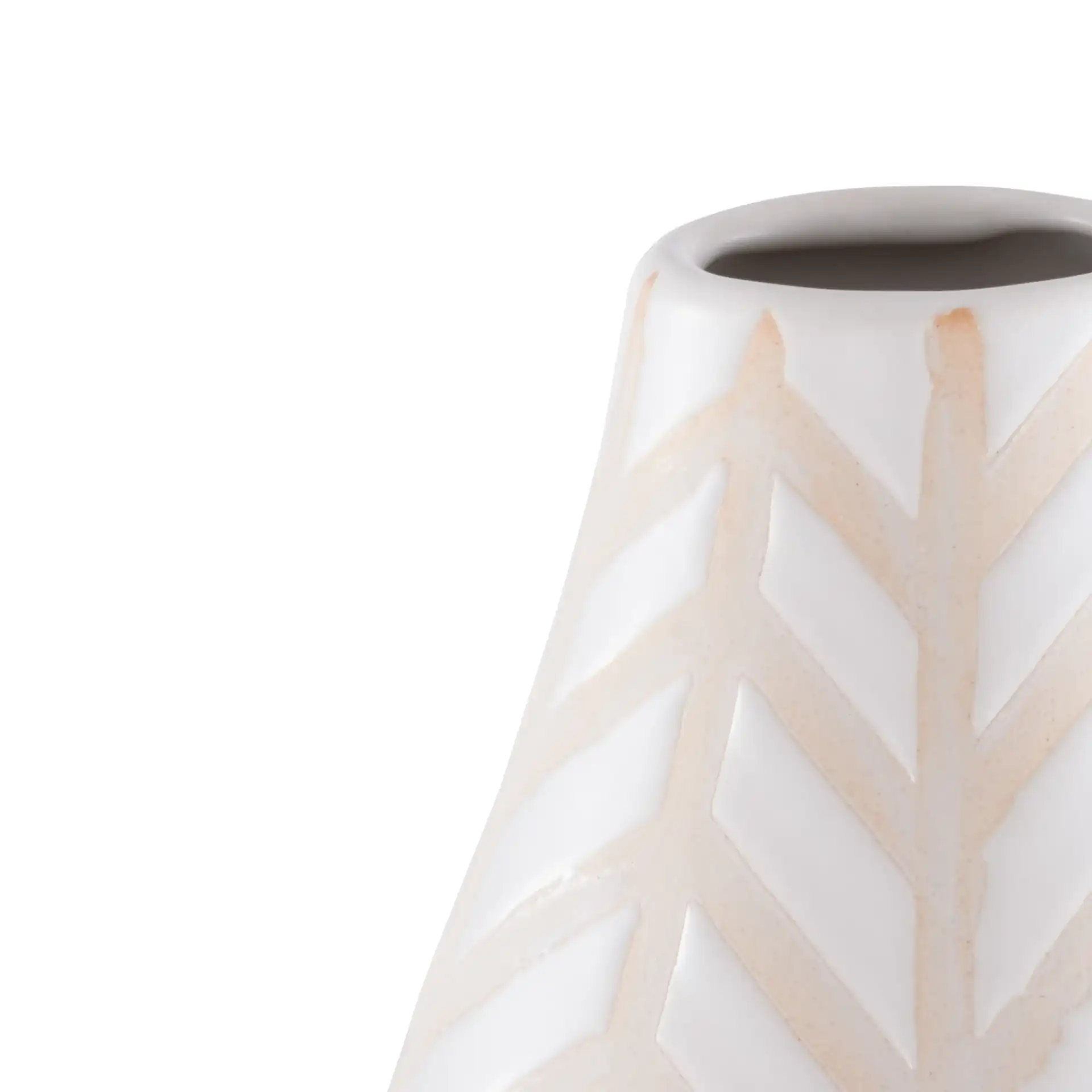 Lovetta Ceramic Vase (Set Of 3) in Cream in a styled room