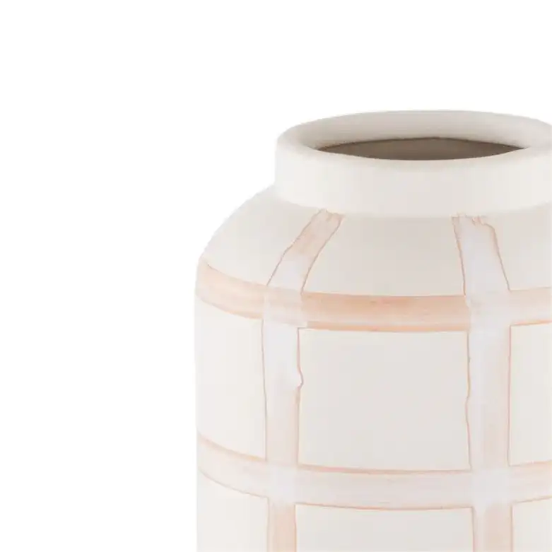 Luette Ceramic Vase (Set Of 3) in Cream in a styled room