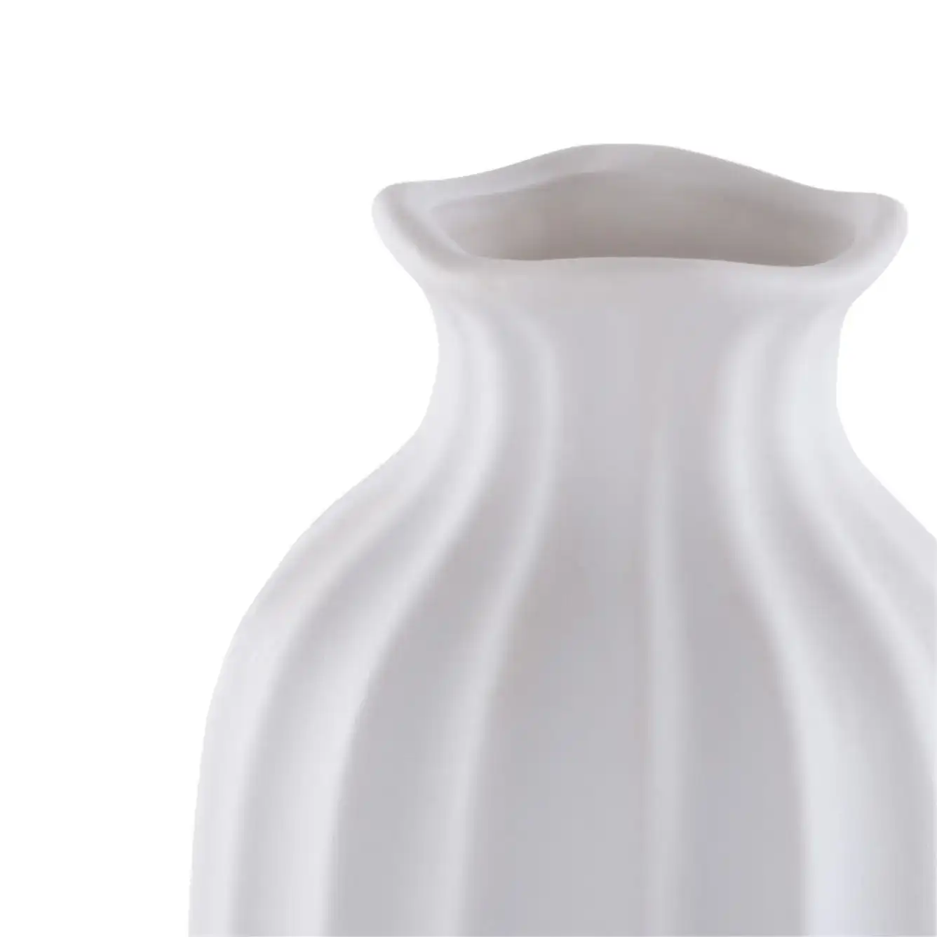 Ilsa Ceramic Vase (Set Of 2) in White in a styled room