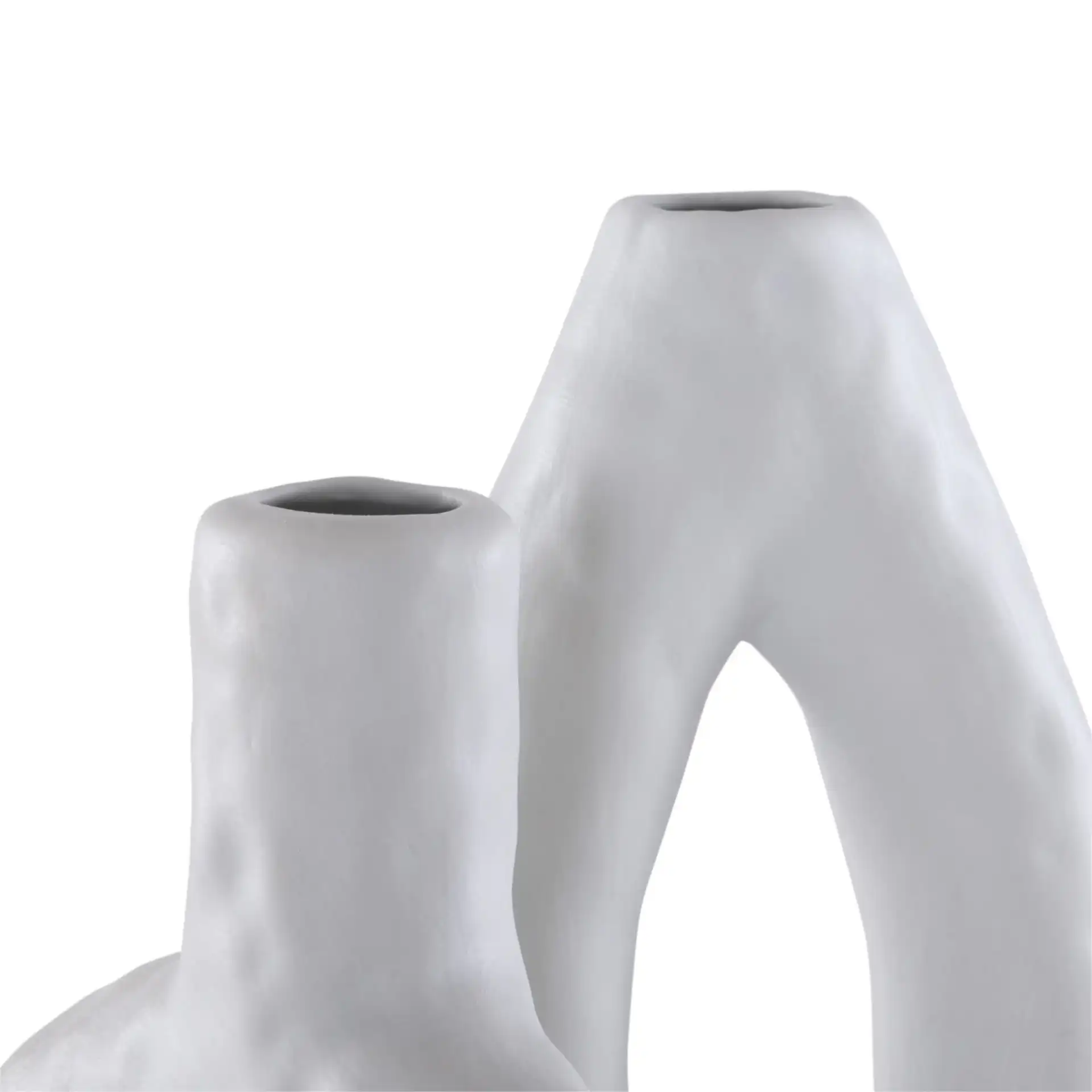 Paolette Ceramic Vase (Set Of 2) in Stone Gray in a styled room