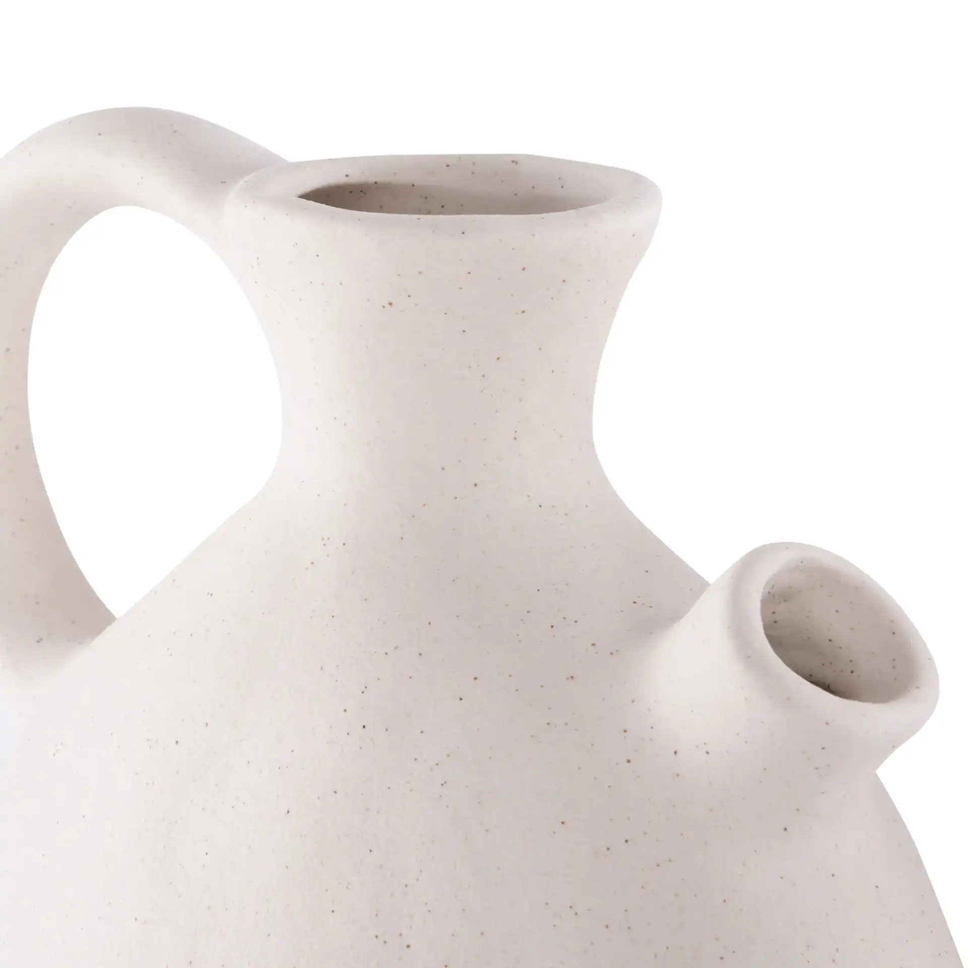 Misa Ceramic Vase (Set Of 4) in Beige in a styled room