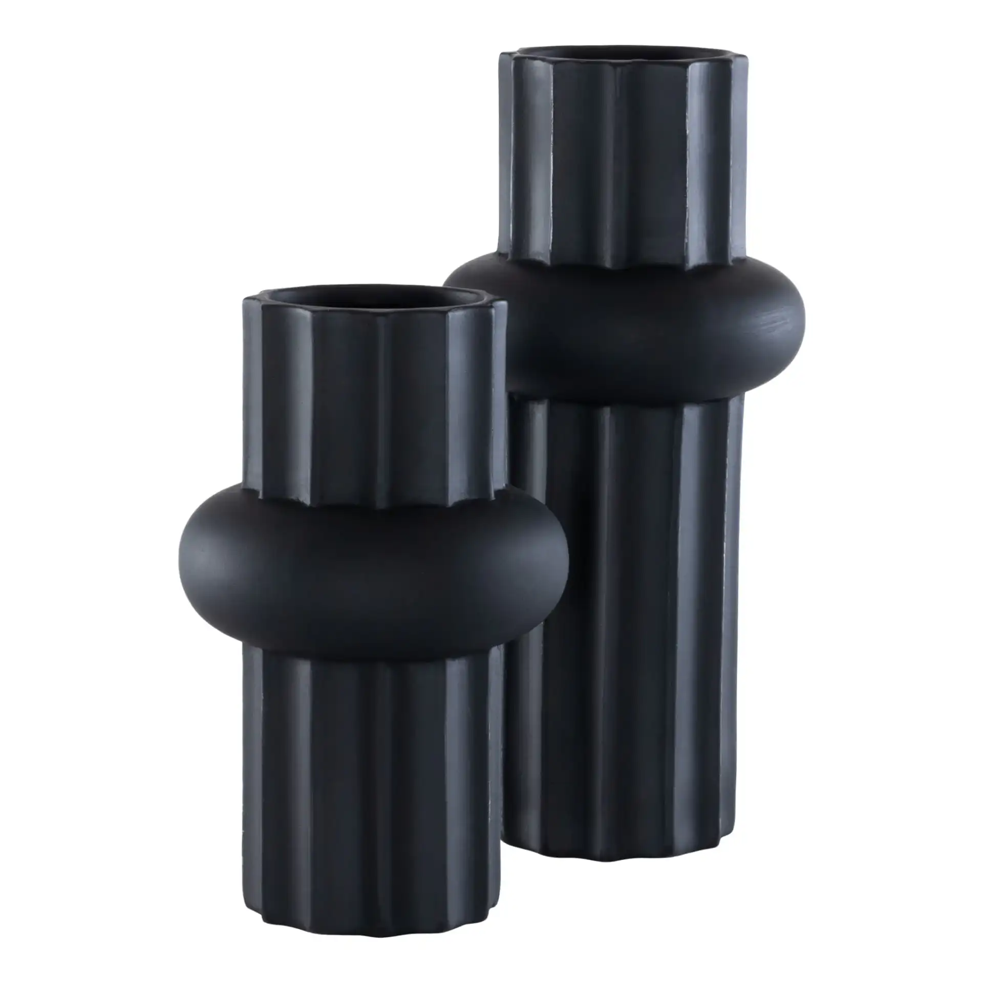 Croix Ceramic Vase (Set Of 2) in Antique Black