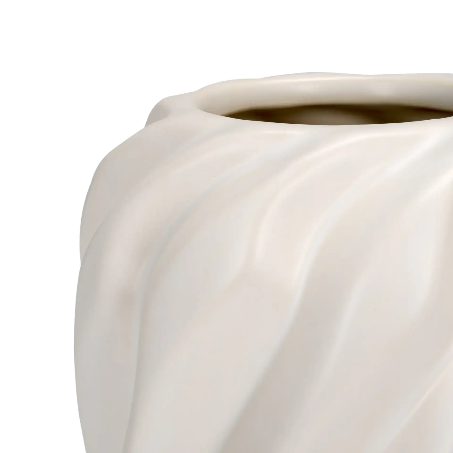 Verdad Ceramic Vase (Set Of 2) in Cream in a styled room