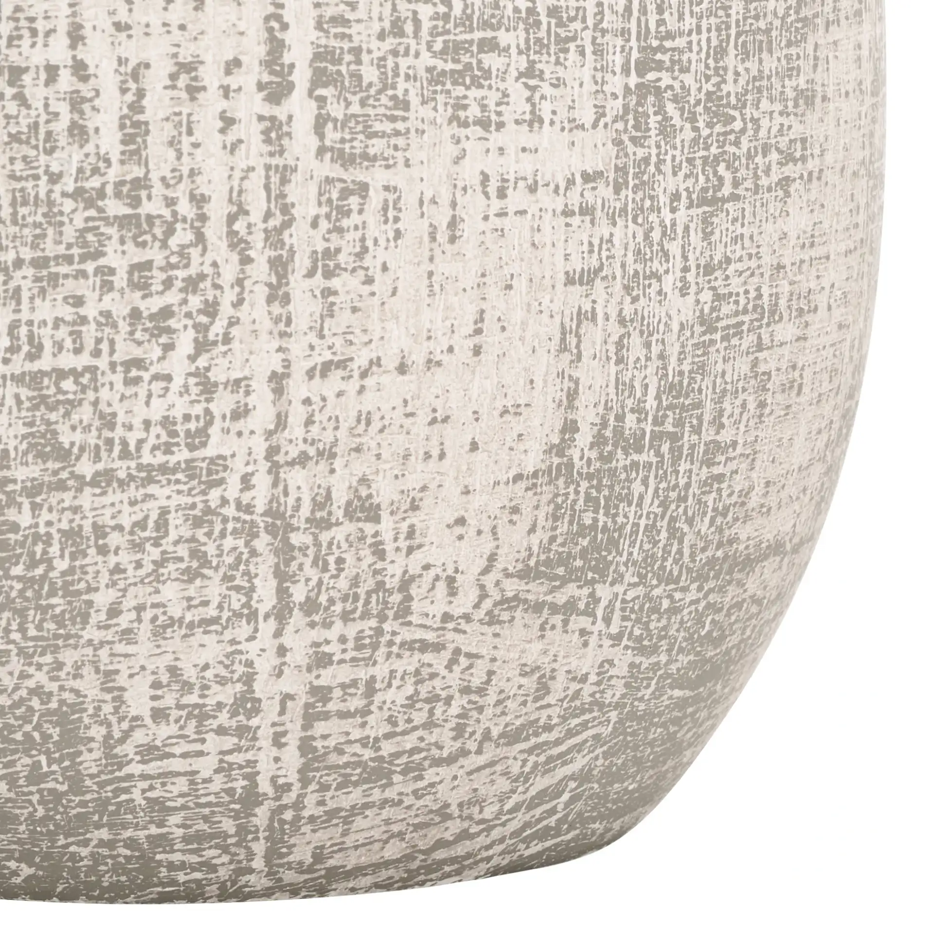Oia 10.75-Inch Ceramic Vase in Gray / White Wash, detail view