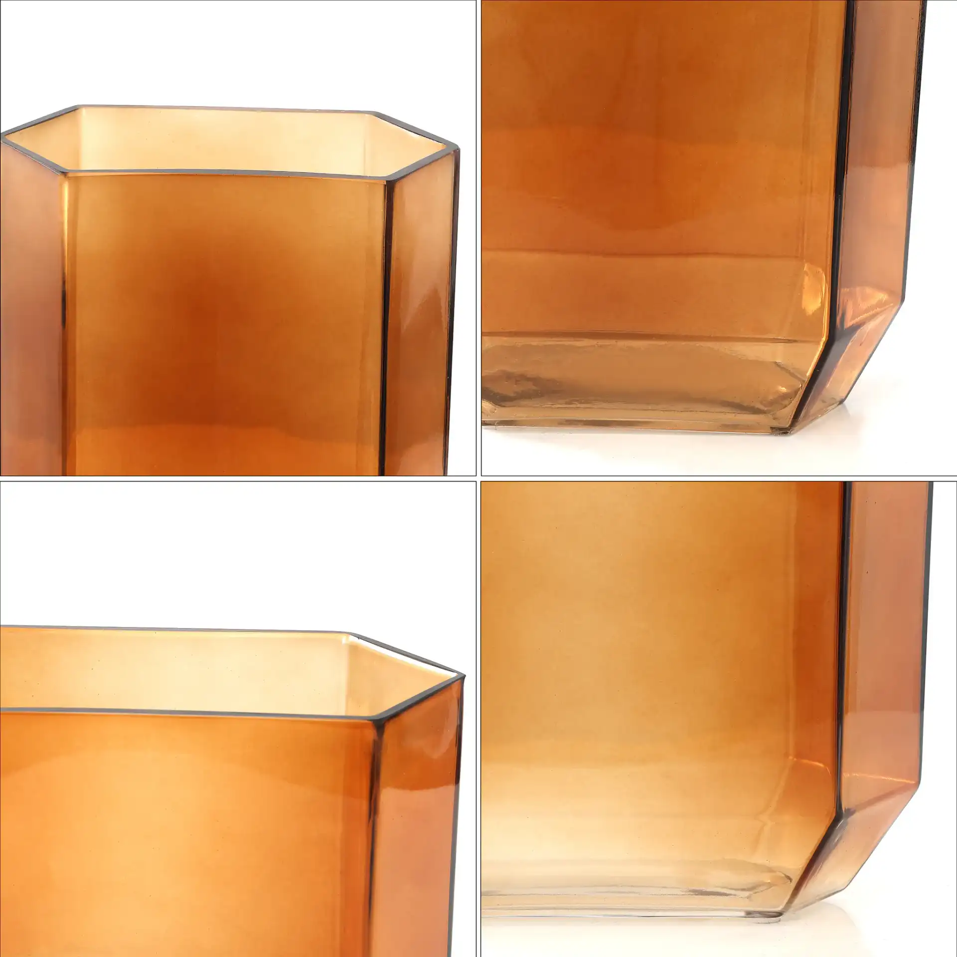 Noreno Glass Vase (Set Of 2) in Light Orange in a styled room