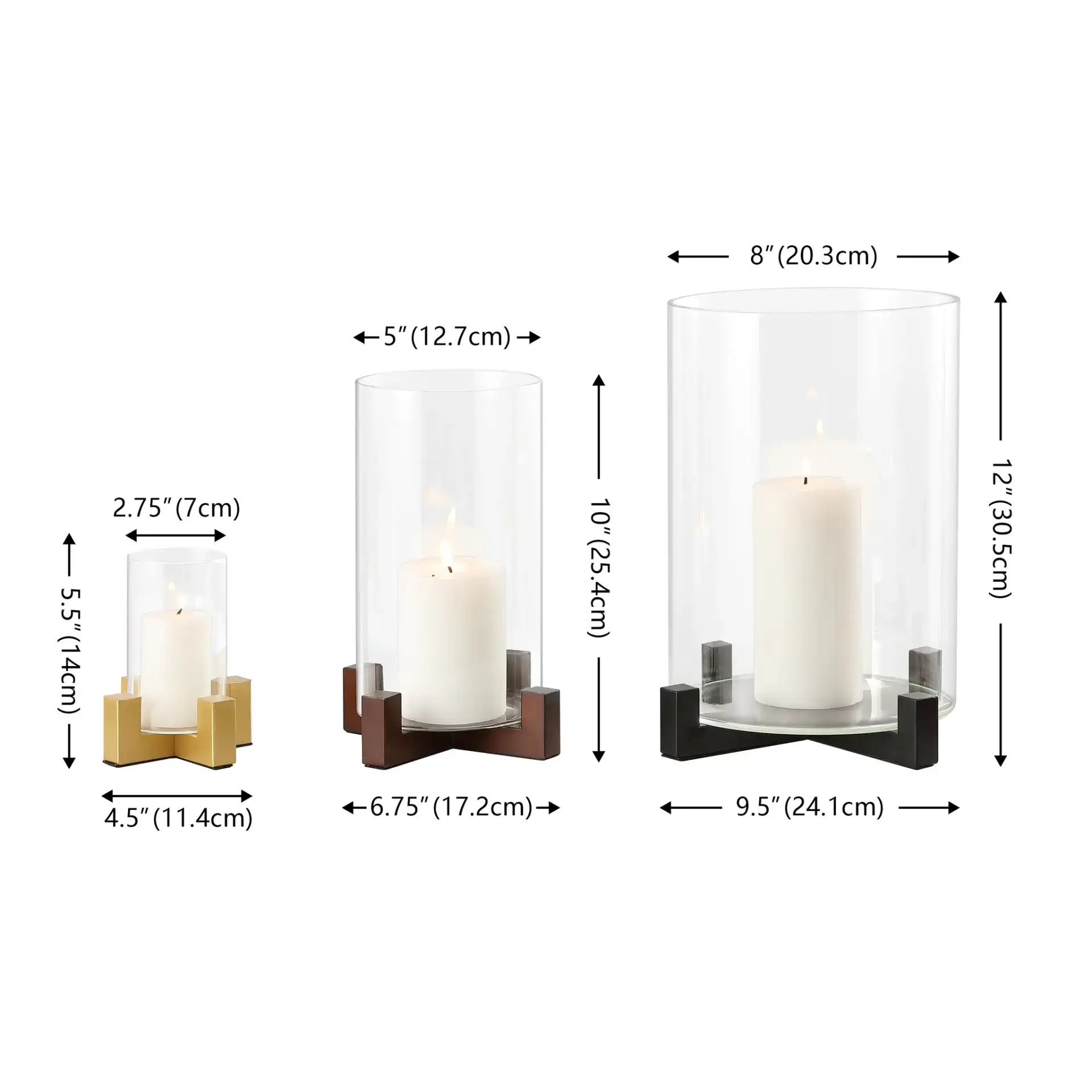 Nifi Candle Holder Set Of 3 in Multi, detail view