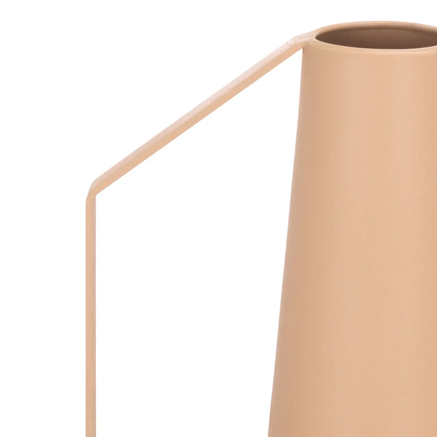 Rafe Iron Vase (Set Of 2) in Beige in a styled room