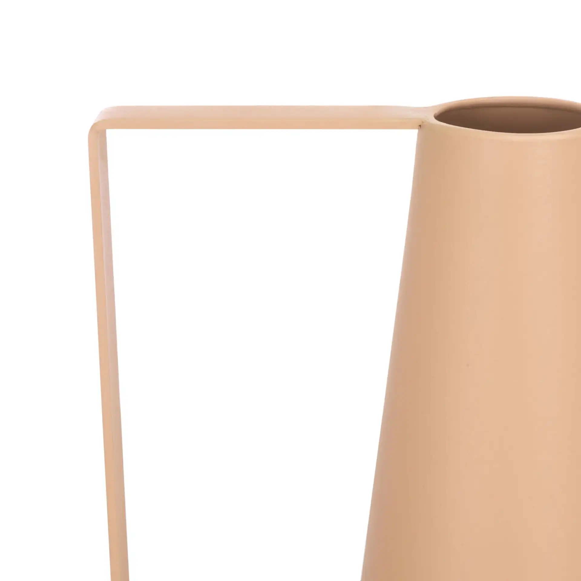 Rafe Iron Vase (Set Of 2) in Beige in a styled room