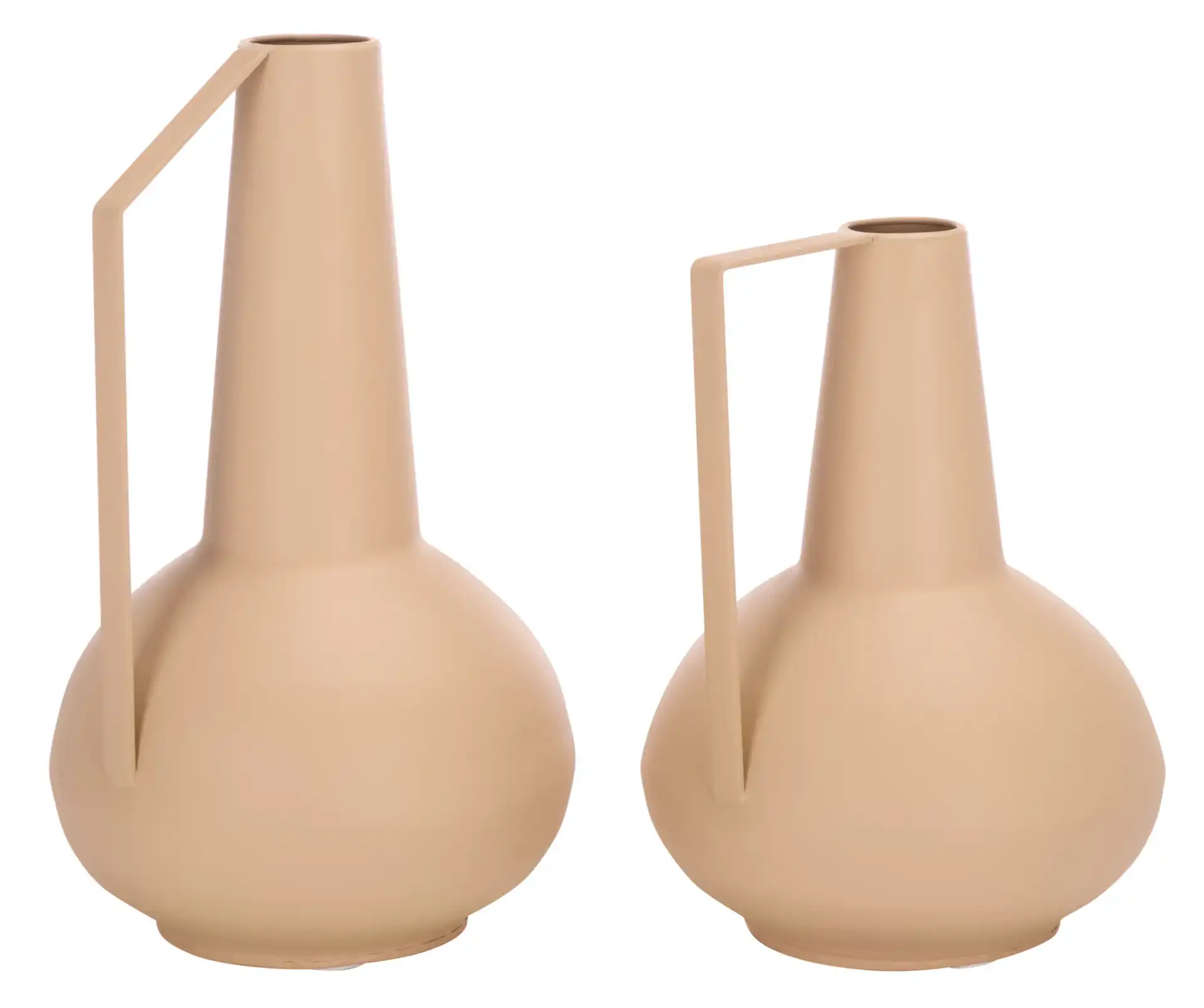 Rafe Iron Vase (Set Of 2) in Beige