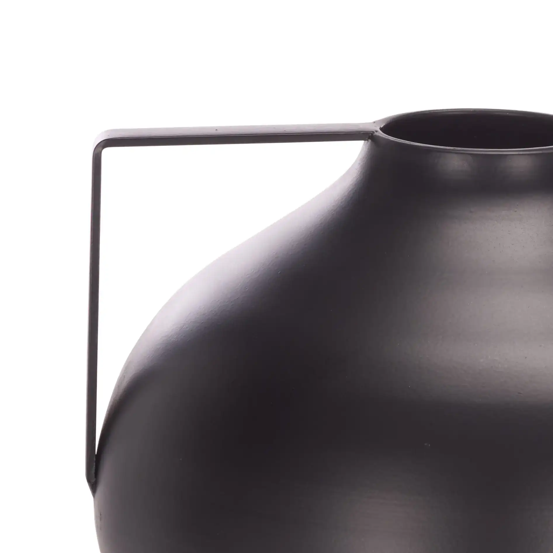 Luca Iron Vase (Set Of 2) in Black in a styled room