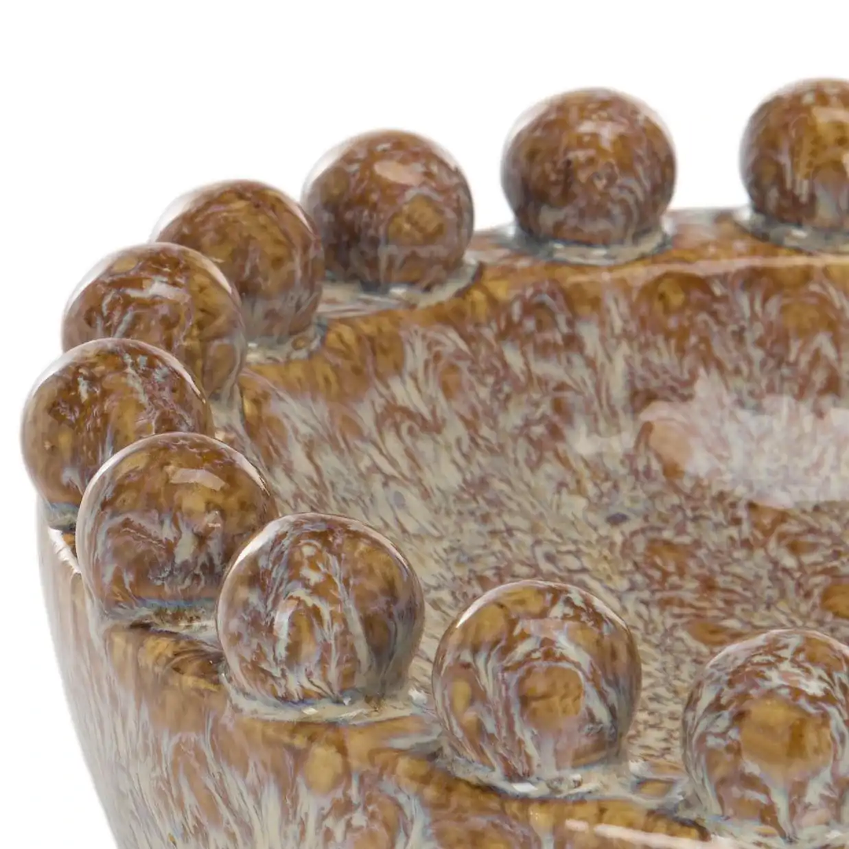Tera Reactive Ceramic Bowl ( Set Of 2 ) in Cream / Light Brown in a styled room