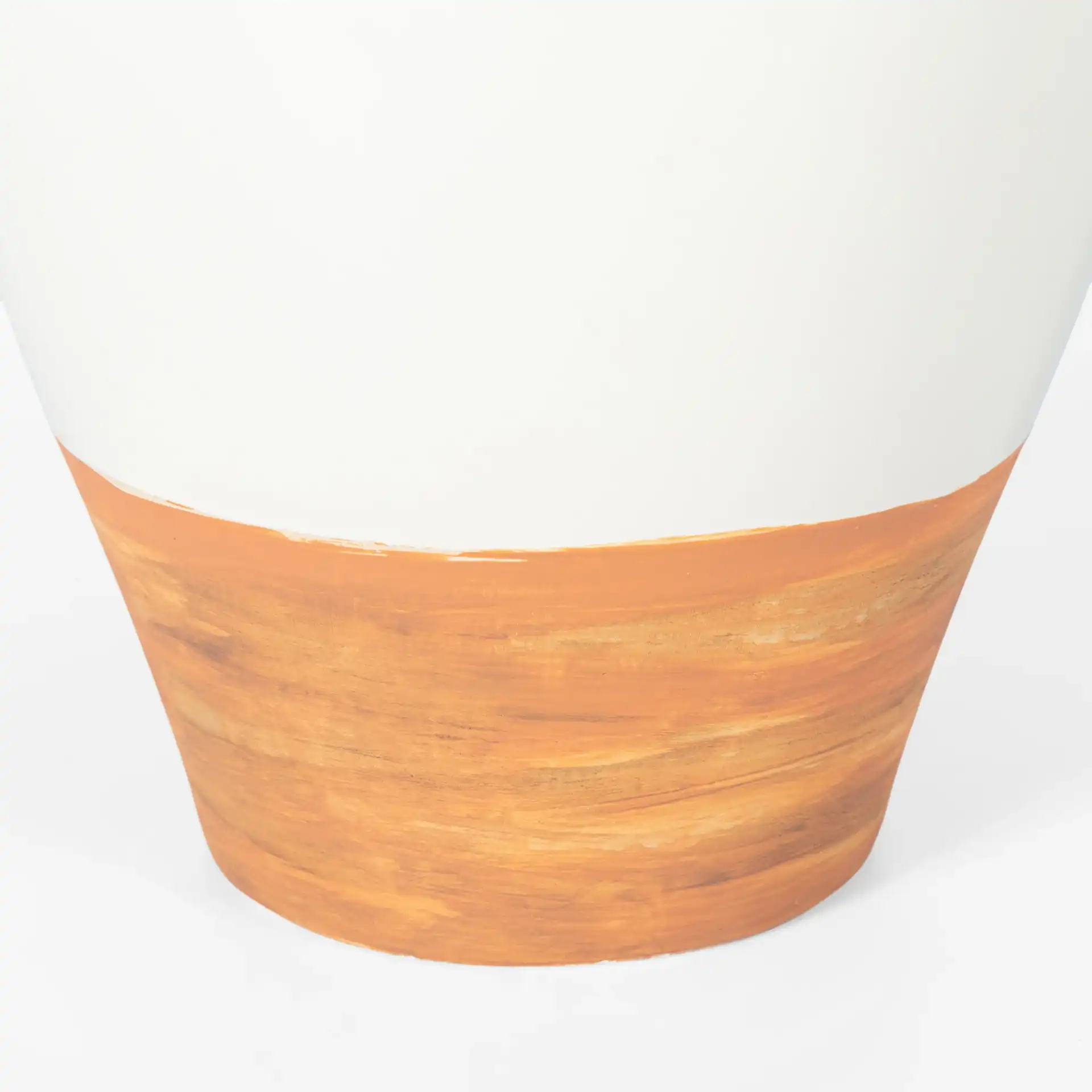Athena 18-Inch Ceramic Handle Vase in Ivory / Light Brown in a styled room