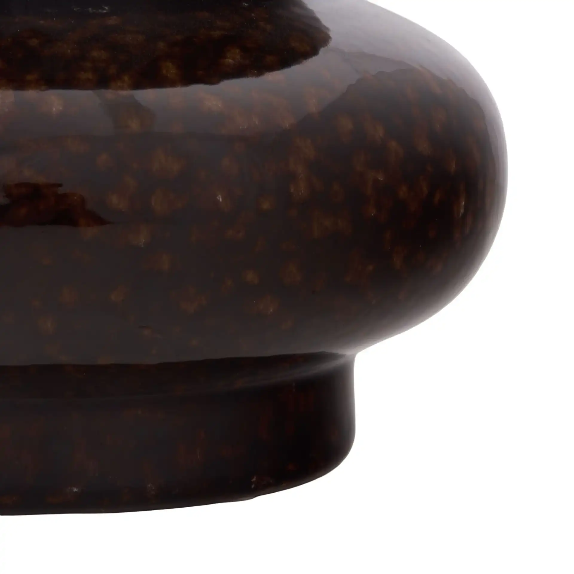 Orba Reactive Glaze Bubble Vase ( Set Of 2 ) in Brown, detail view