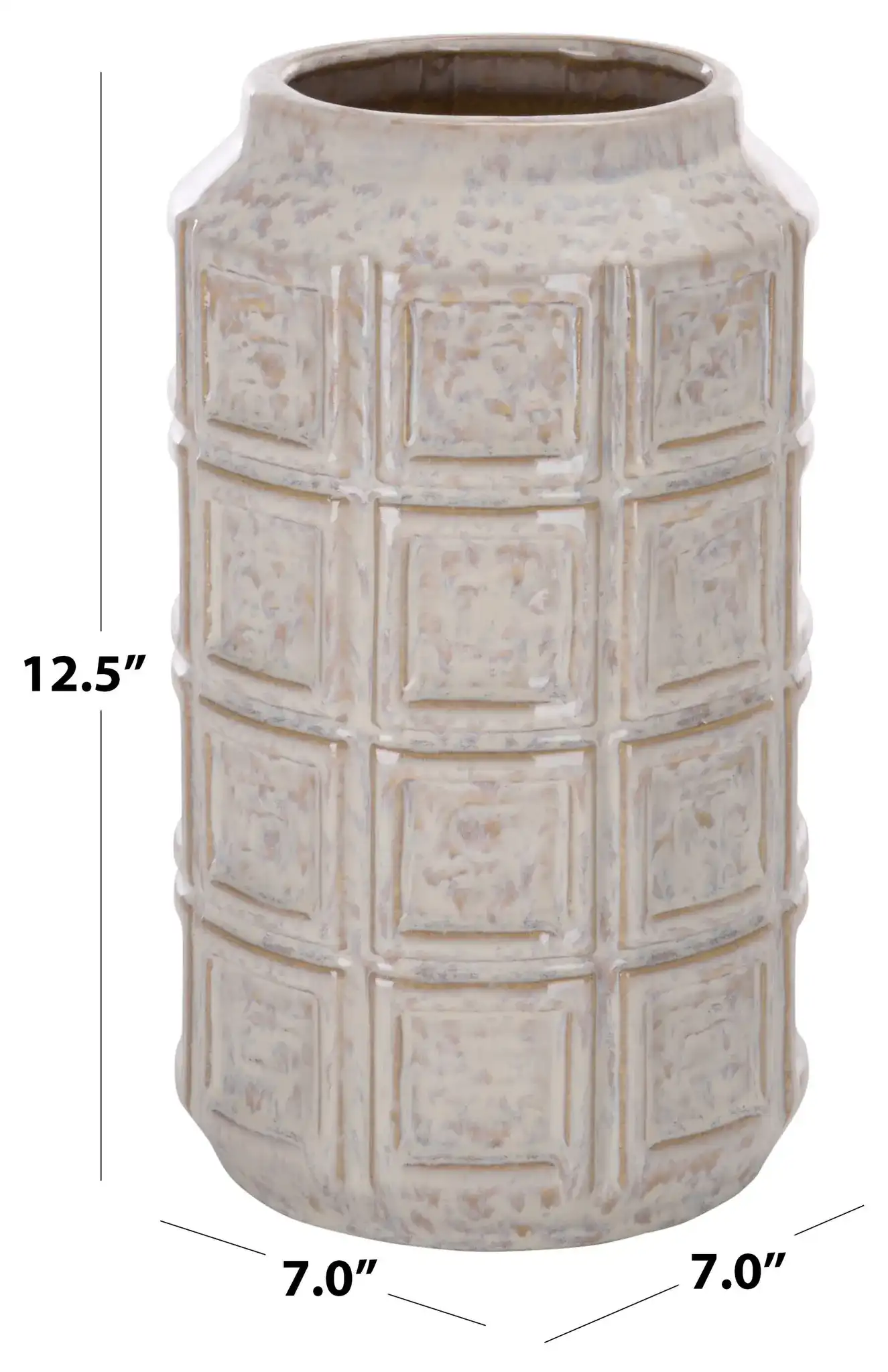Talo Textured Vase in Multi, detail view