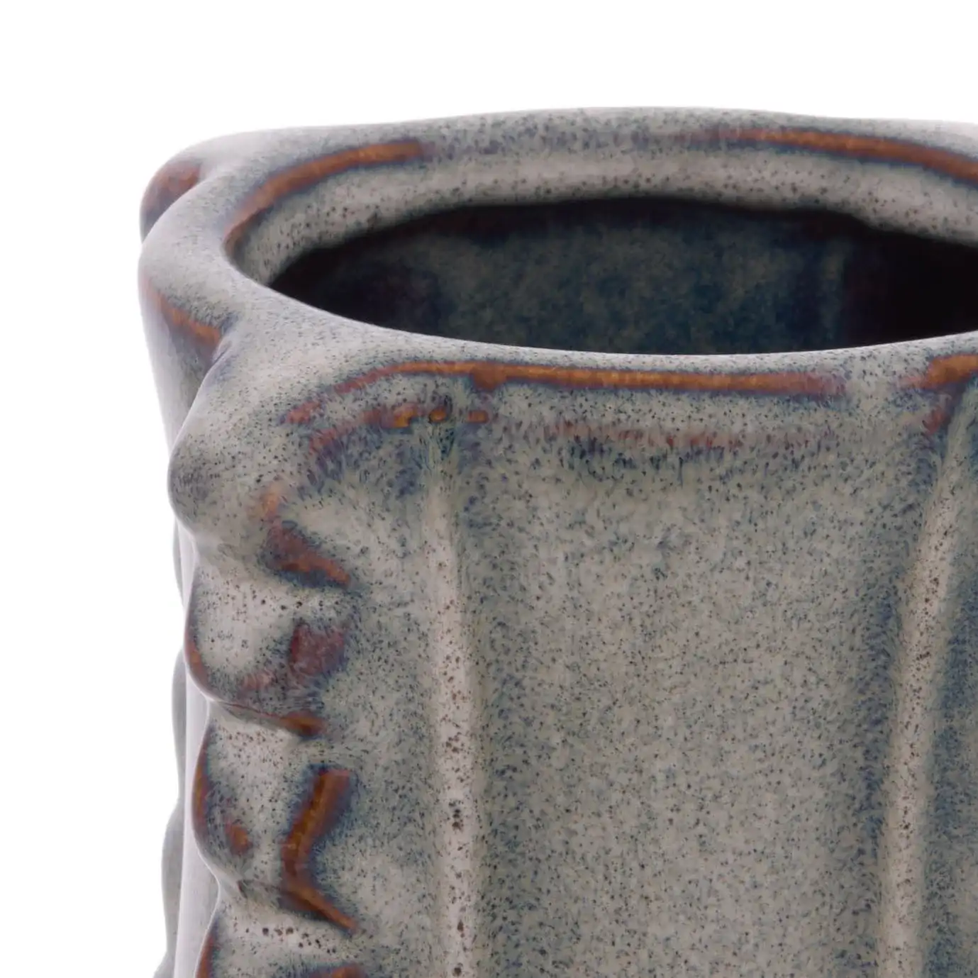 Mia Beam Trim Vase ( Set Of 2 ) in Blue in a styled room