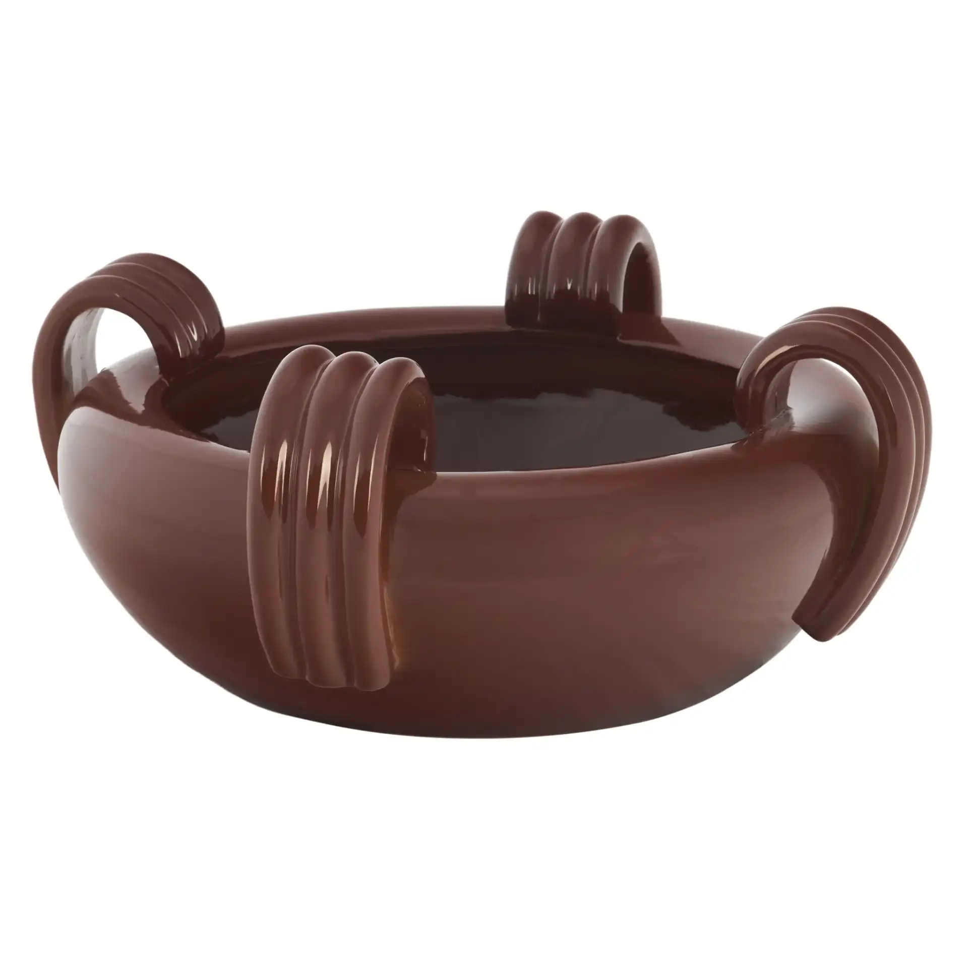 Tan0 Loop Handle Bowl in Terracotta, detail view