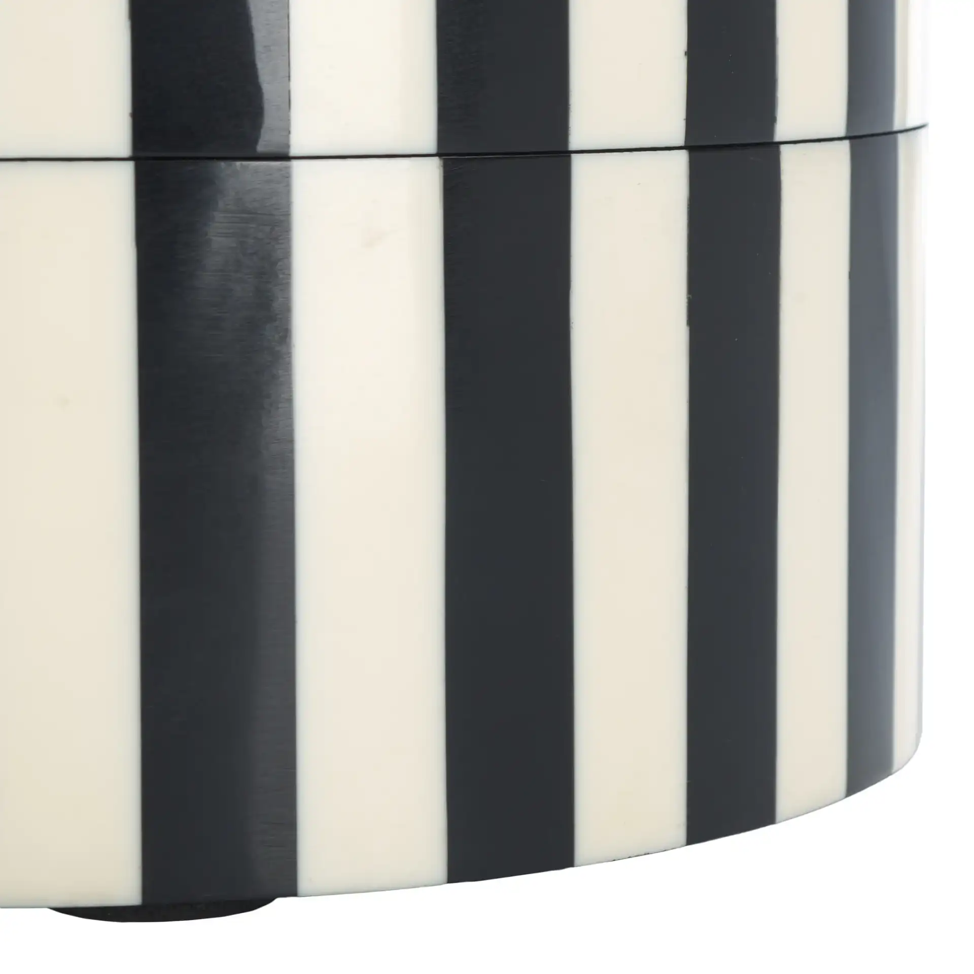 Charli Decor Box (Set of 2) in Black / Ivory, detail view