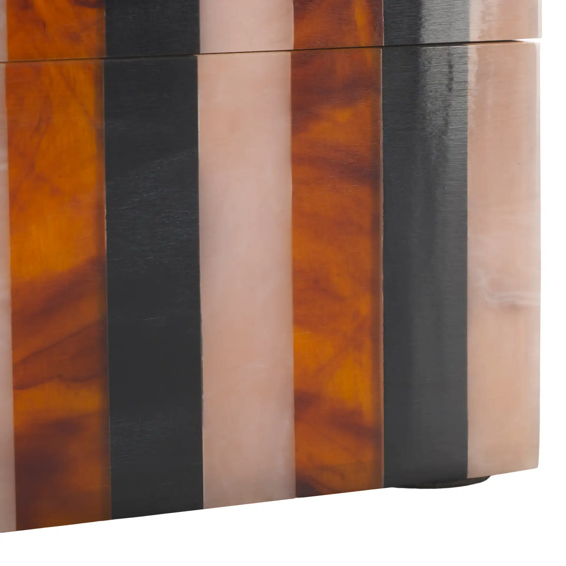 Ina Decor Box (Set Of 2) in Black / Brown, detail view