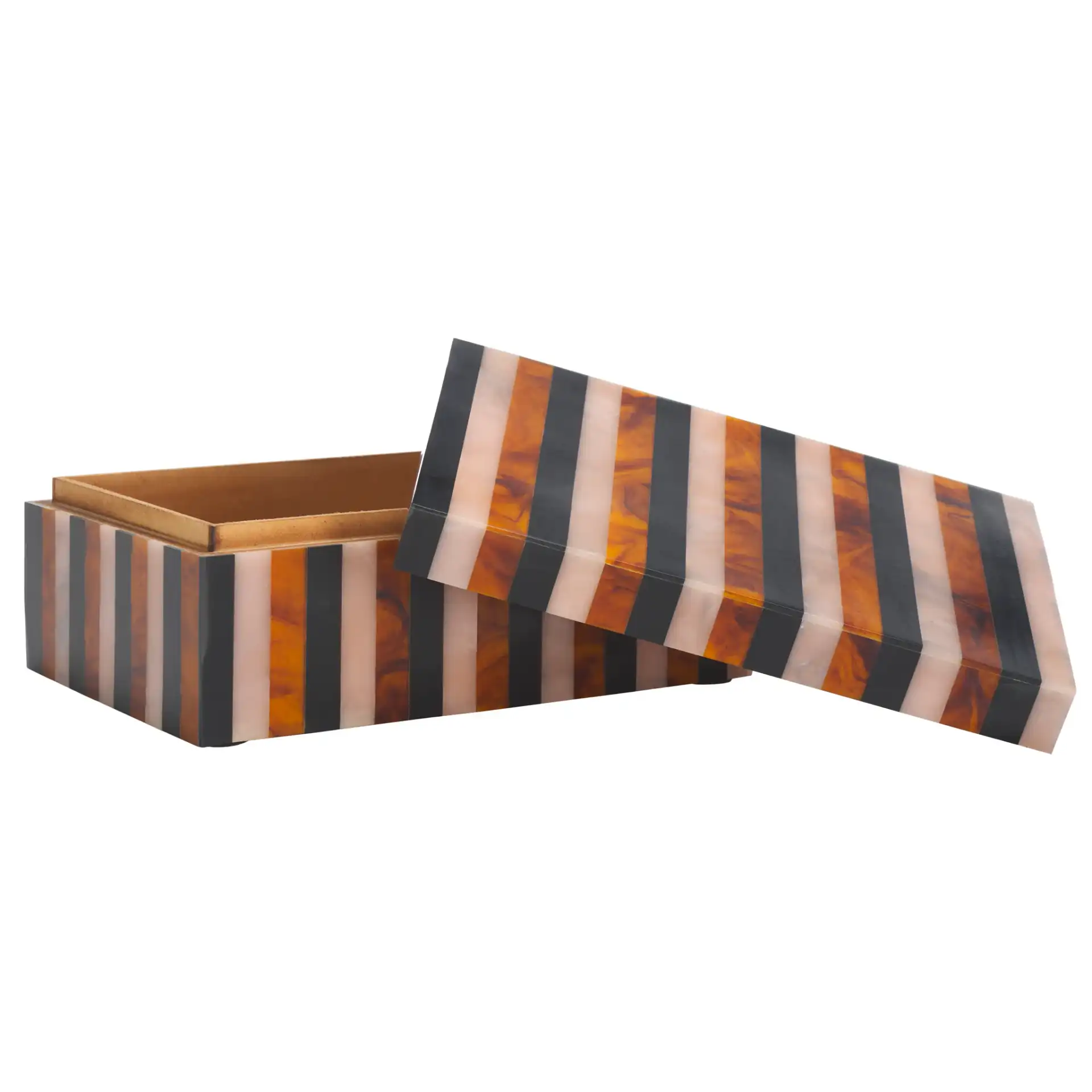 Ina Decor Box (Set Of 2) in Black / Brown, detail view