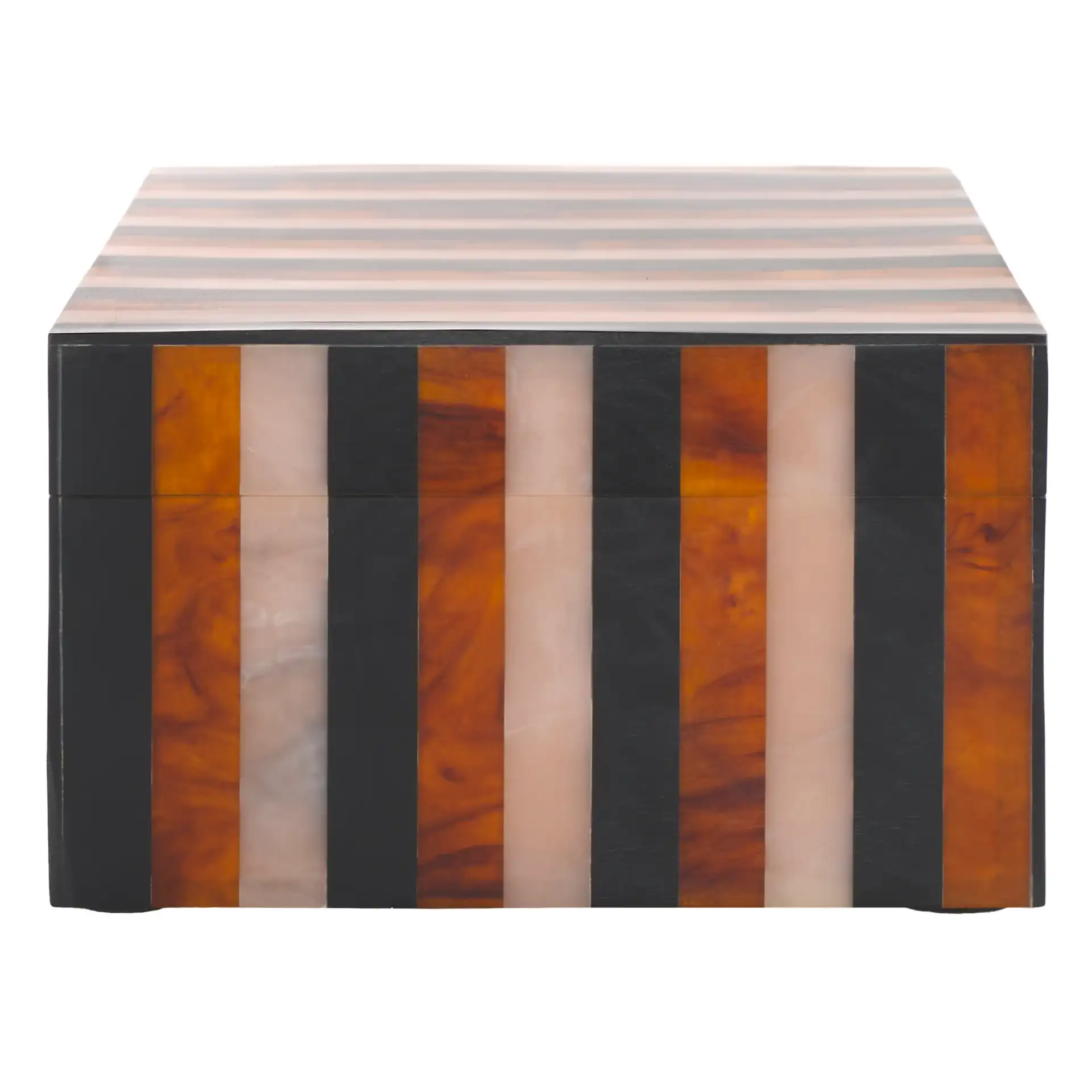 Ina Decor Box (Set Of 2) in Black / Brown, detail view