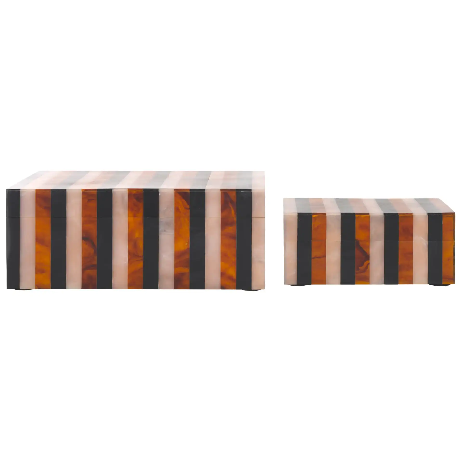 Ina Decor Box (Set Of 2) in Black / Brown, detail view