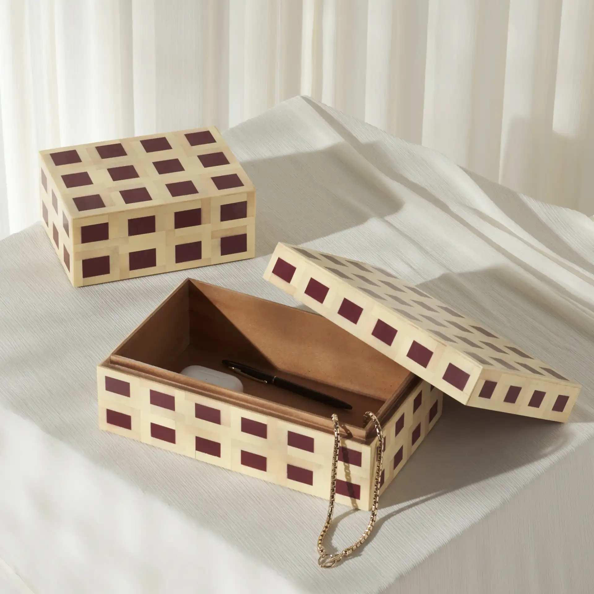 Sati Decor Box (Set Of 2) in Assorted / Multicolor in a styled room