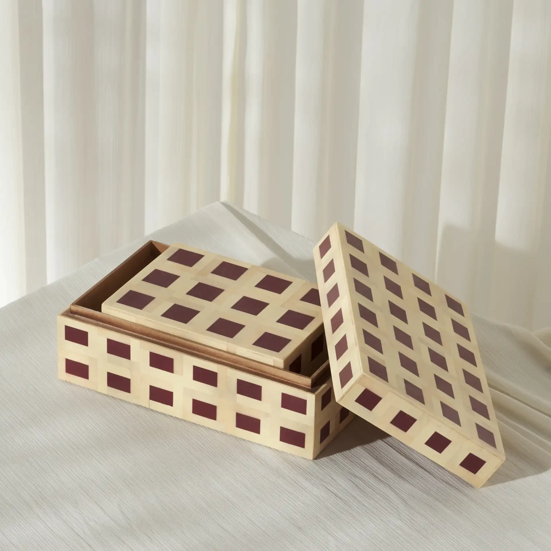 Sati Decor Box (Set Of 2) in Assorted / Multicolor in a styled room