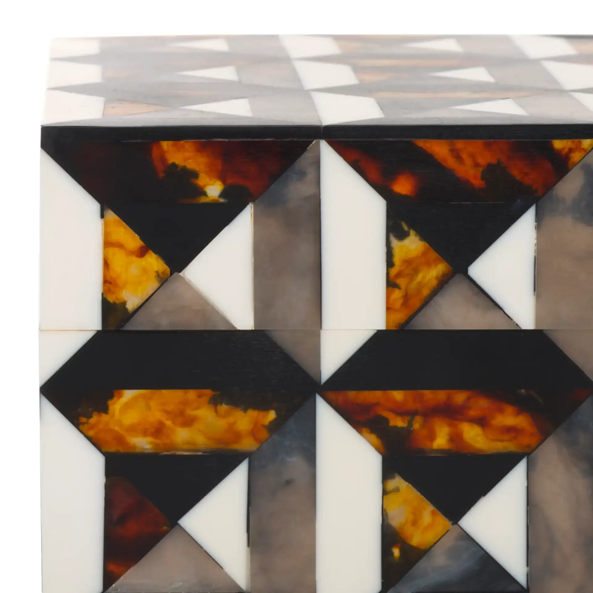 Ani Decor Box (Set Of 2) in Ivory / Brown in a styled room