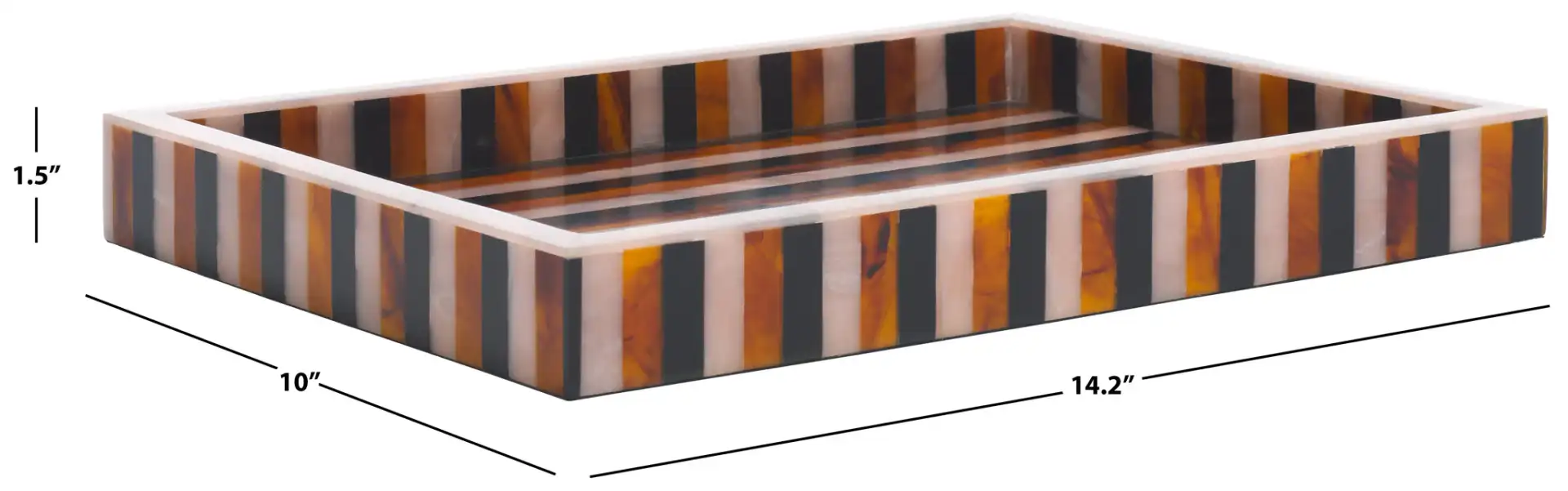 Ina Tray in Black / Brown, detail view