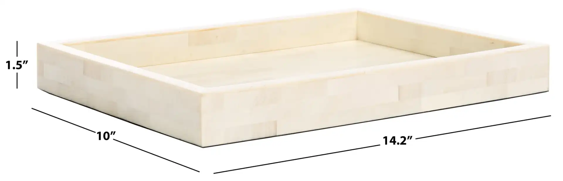 Sabi Tray in Antique Ivory / Faux Bone, detail view