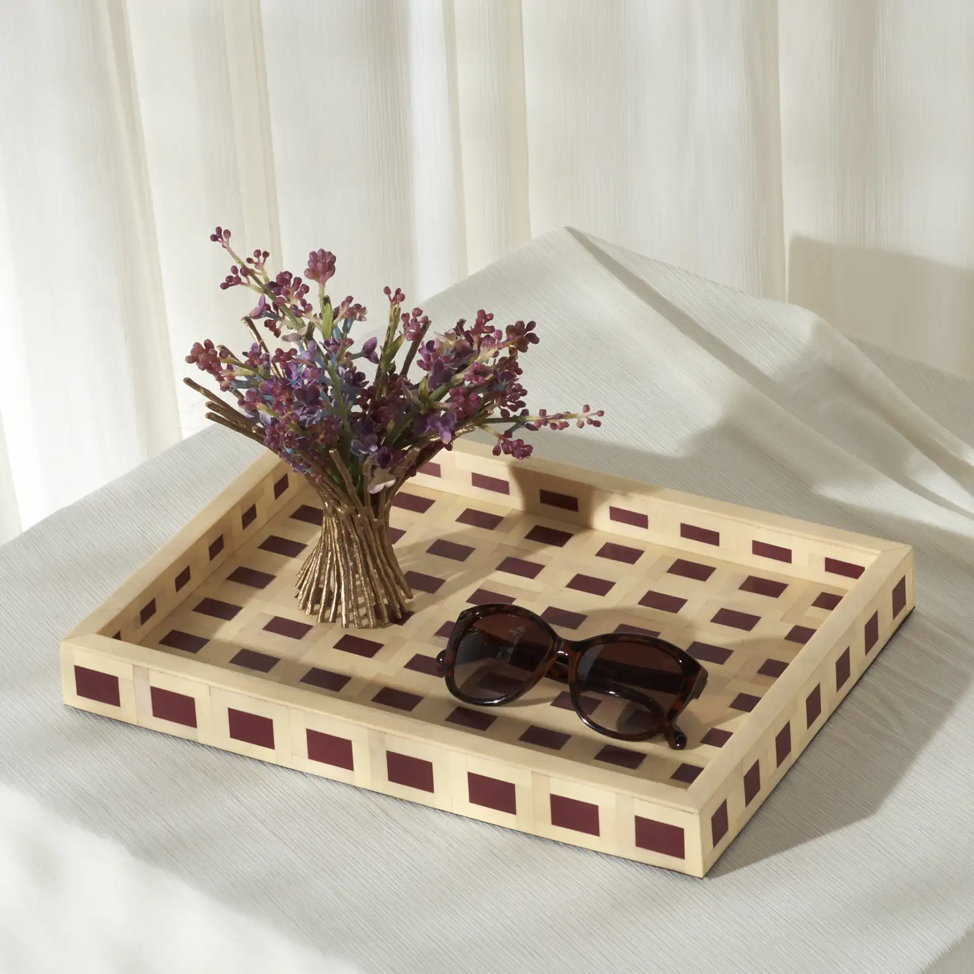 Sati Tray in Assorted / Multicolor in a styled room