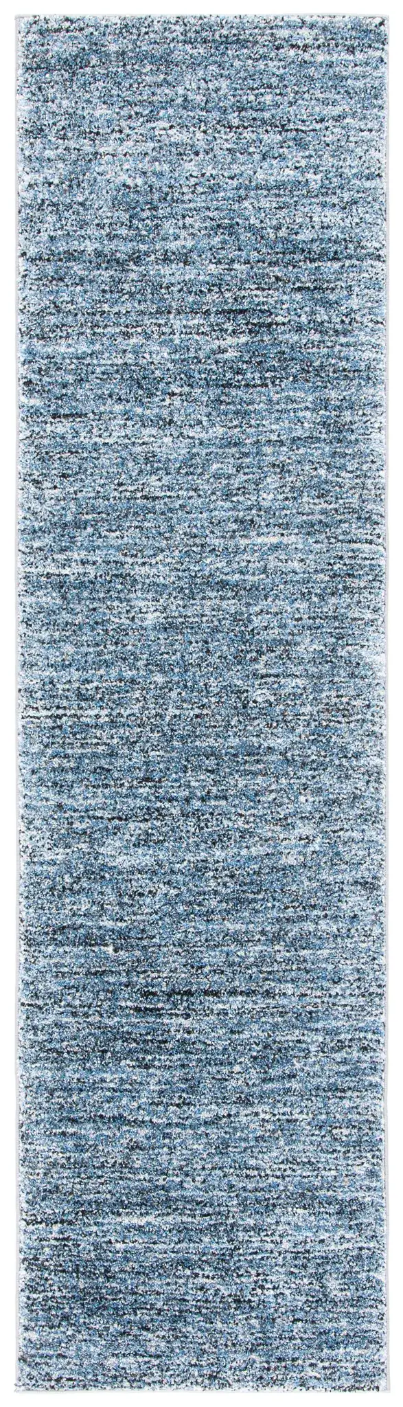 Retro Striated Solid Rug in Gray / Blue, detail view