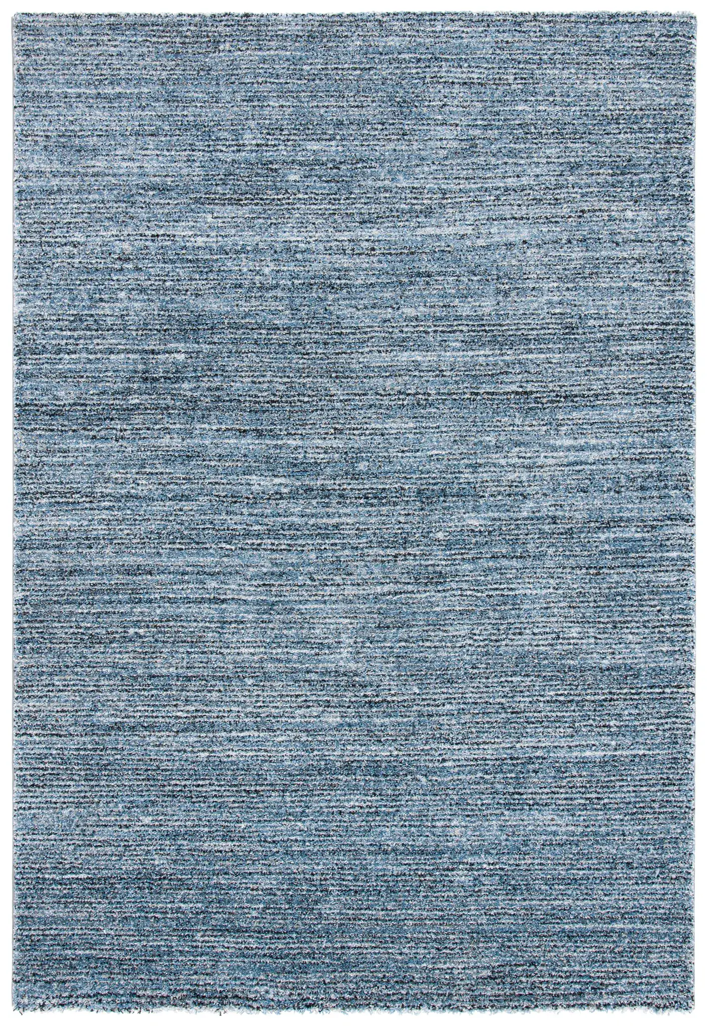 Retro Striated Solid Rug in Gray / Blue, detail view