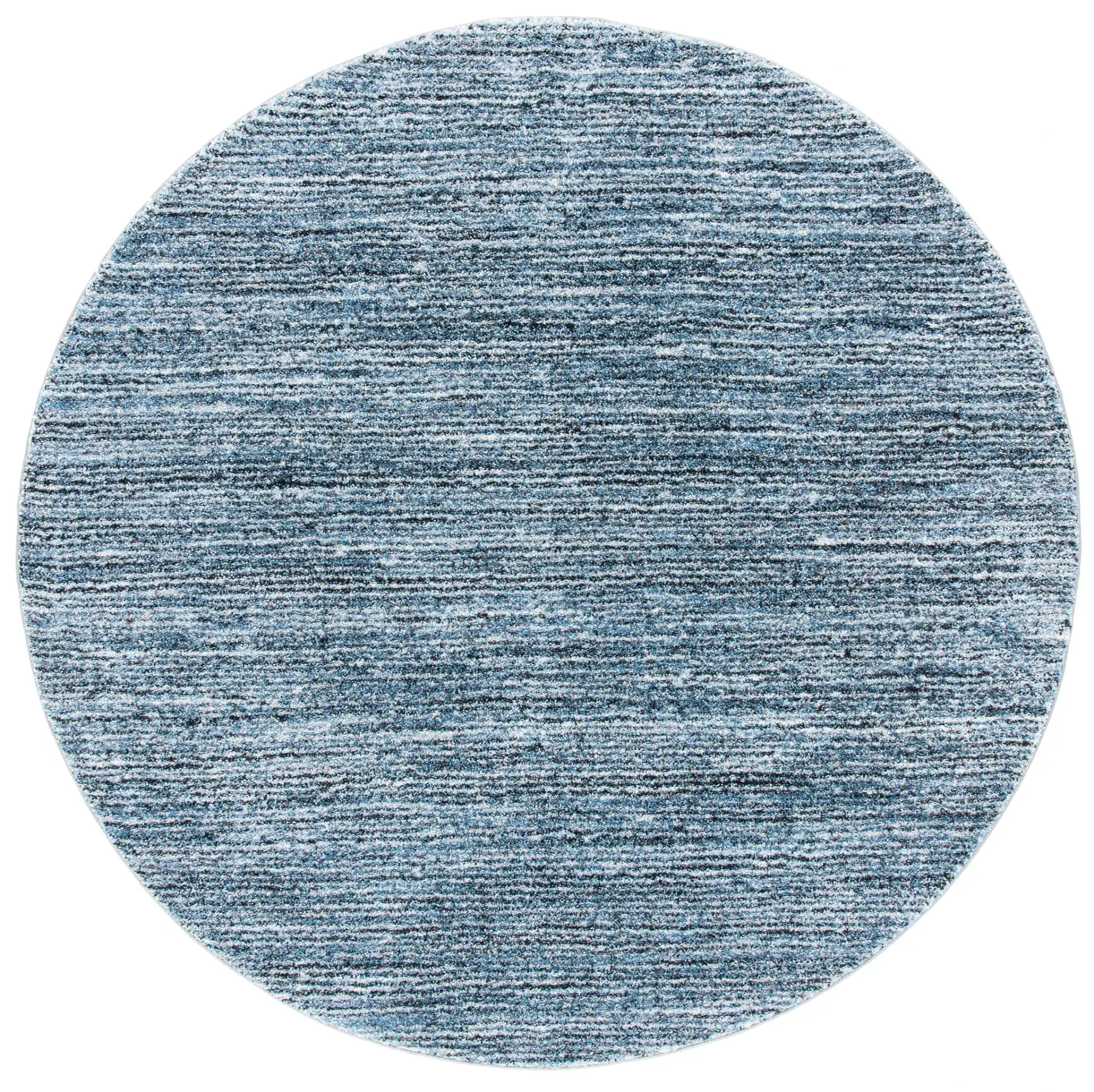Retro Striated Solid Rug in Gray / Blue