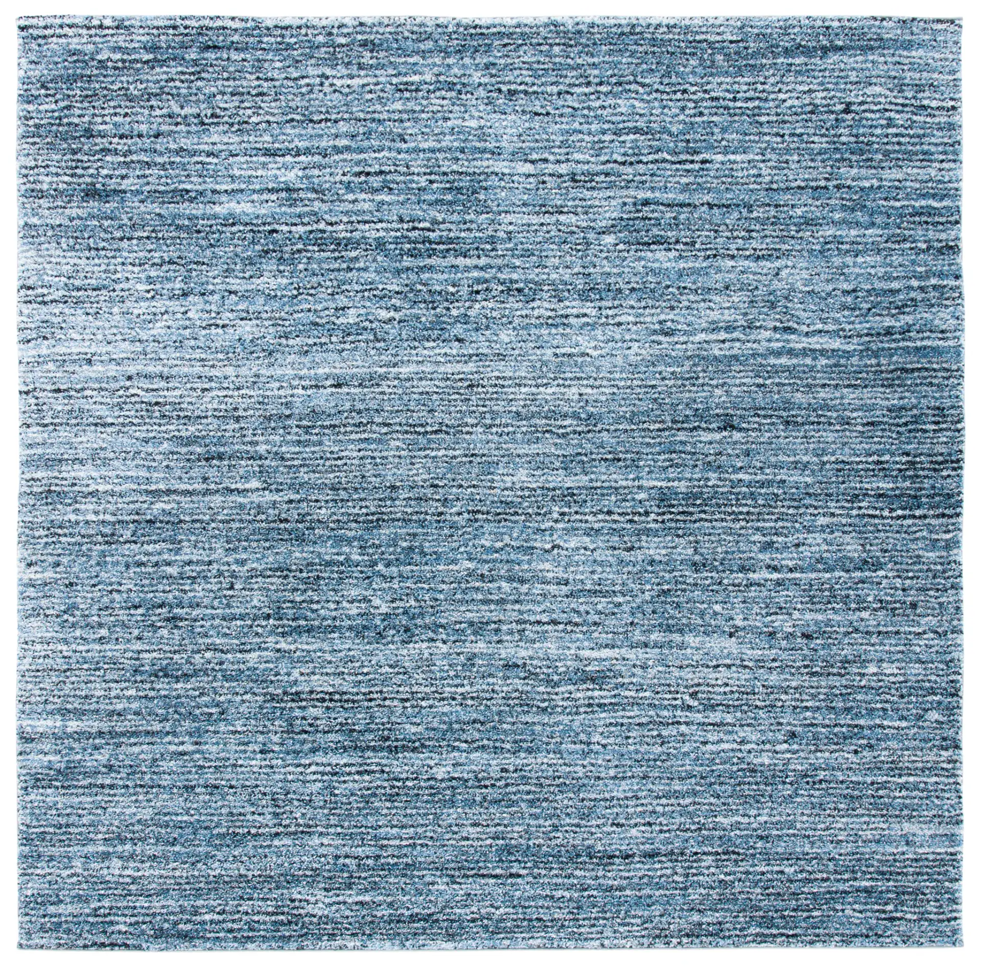 Retro Striated Solid Rug in Gray / Blue, detail view