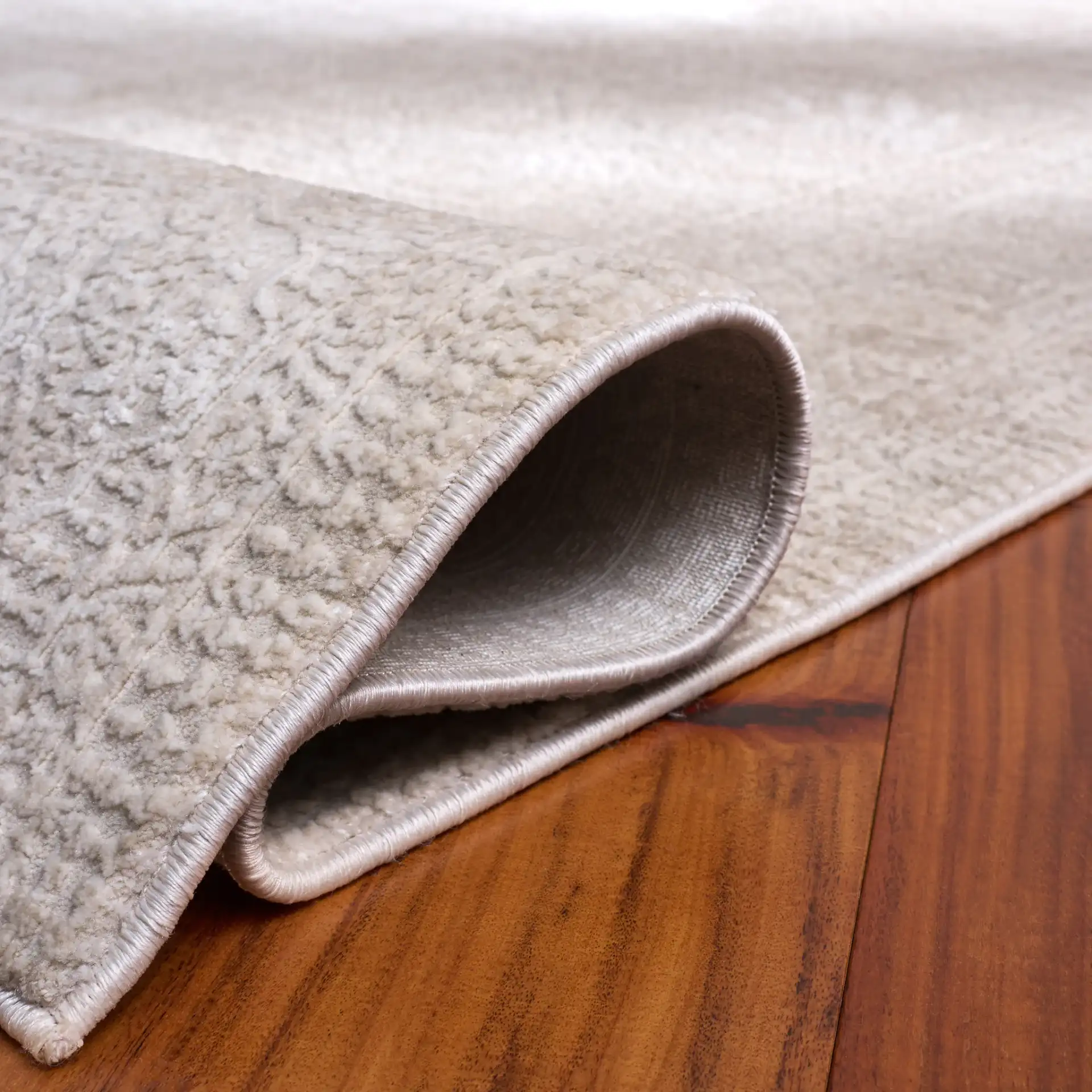 Reflection Evoke Distressed Medallion Rug in Ivory / White in a styled room