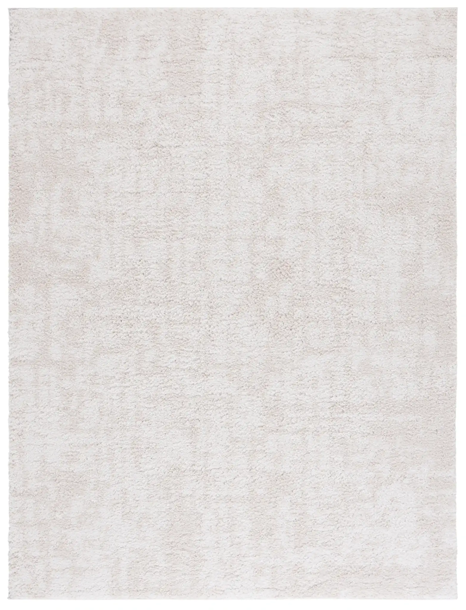Rumi Textured Heathered Shag Rug in Ivory / Light Beige