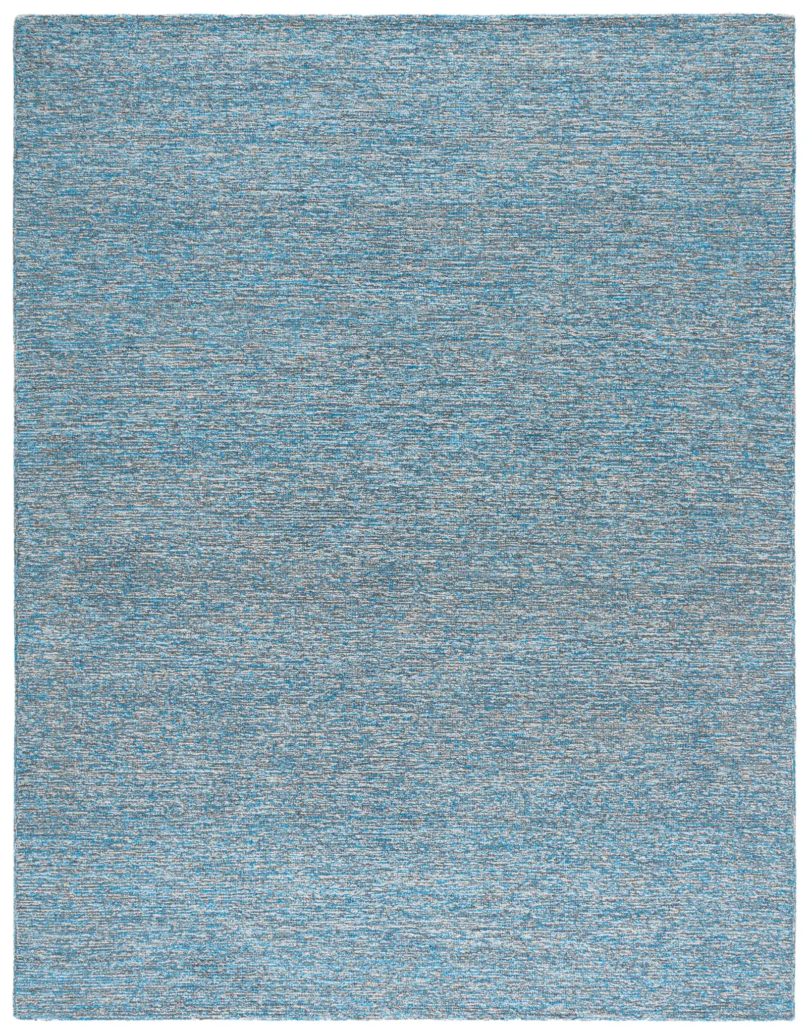 Renewal Heathered Solid Hand-Tufted Rug in Blue / Ivory